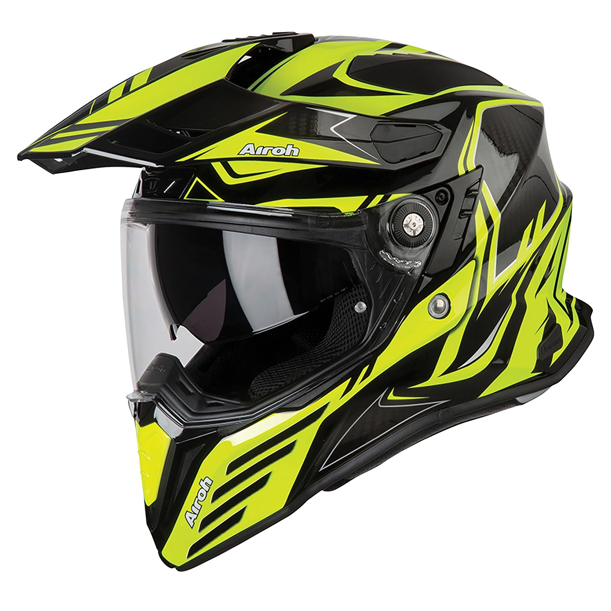 Airoh Commander Adventure Helmet Gloss Carbon Yellow