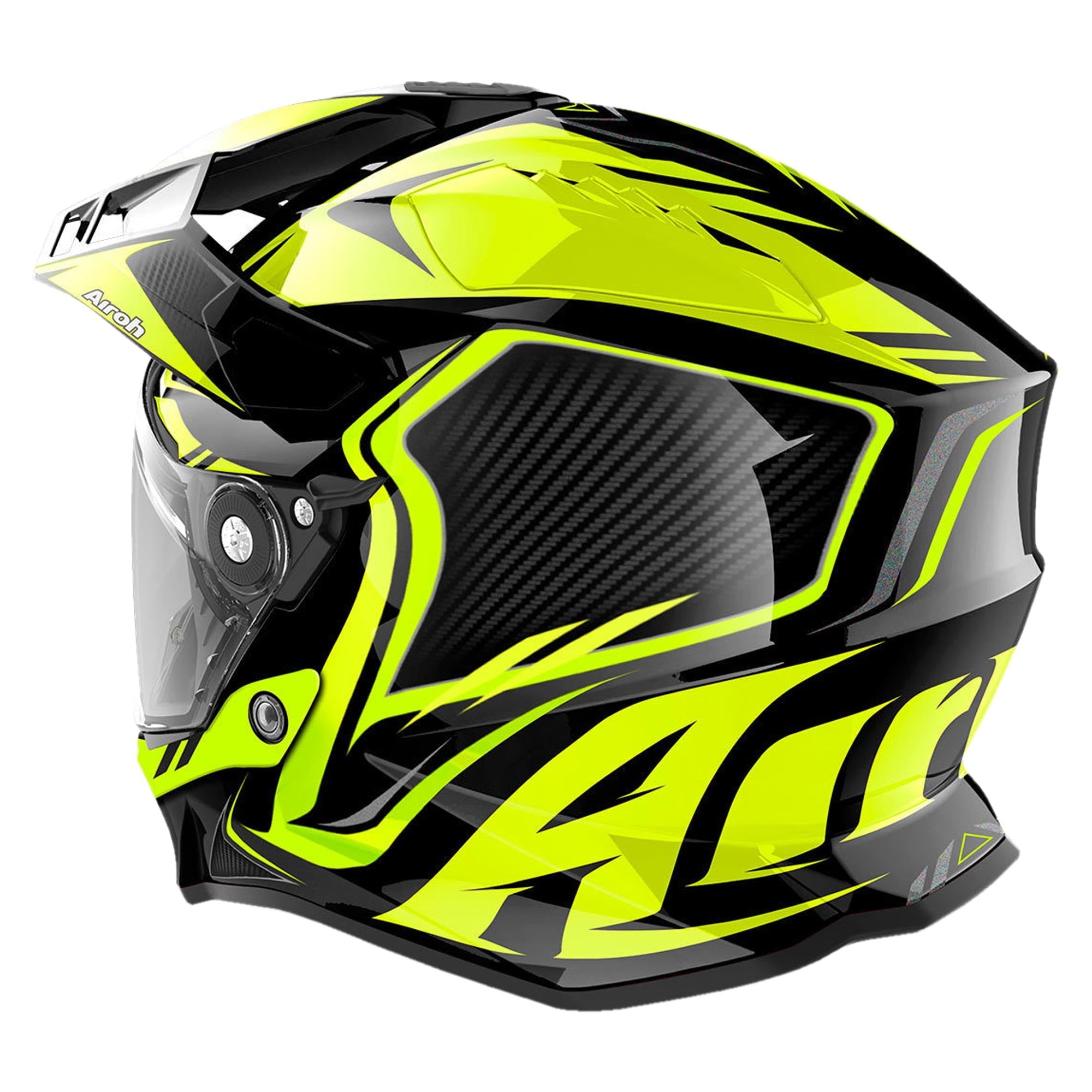 Airoh Commander Adventure Helmet Gloss Carbon Yellow