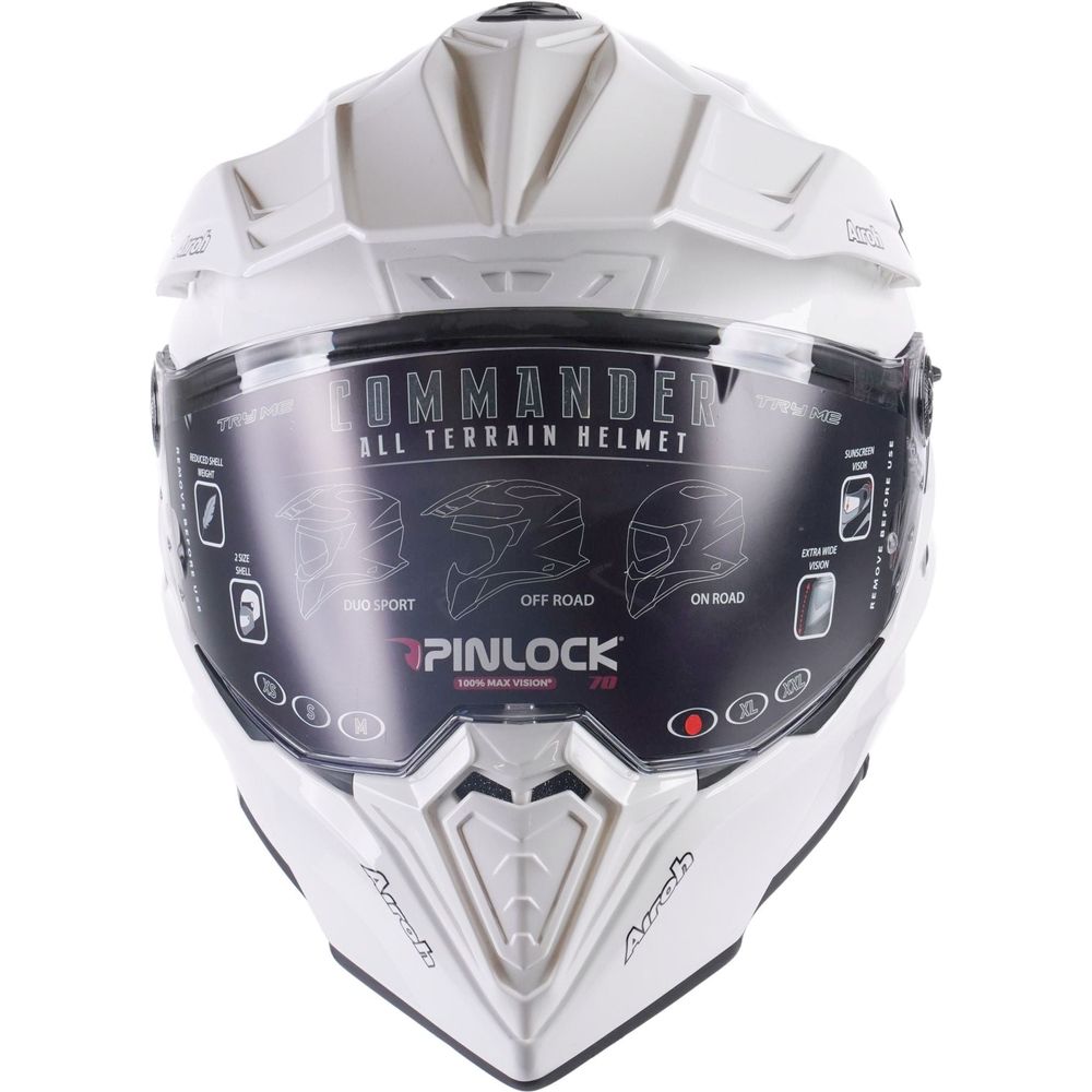 Airoh Commander Adventure Helmet Gloss White