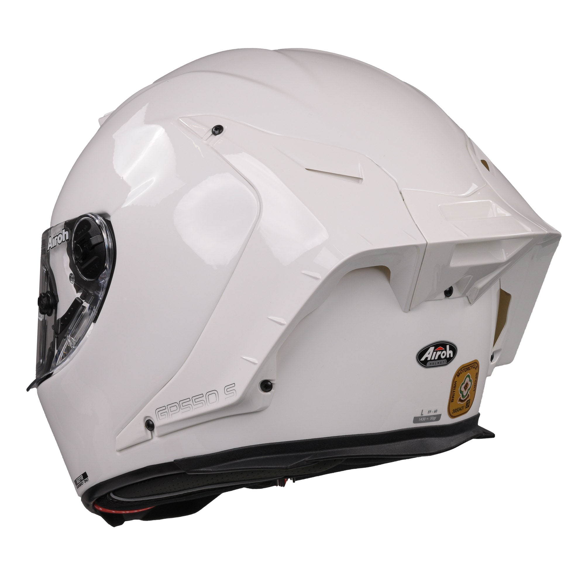 Airoh GP550S Full Face Helmet Gloss White - FREE UK Shipping, FREE 365 Day Returns | Moto Central