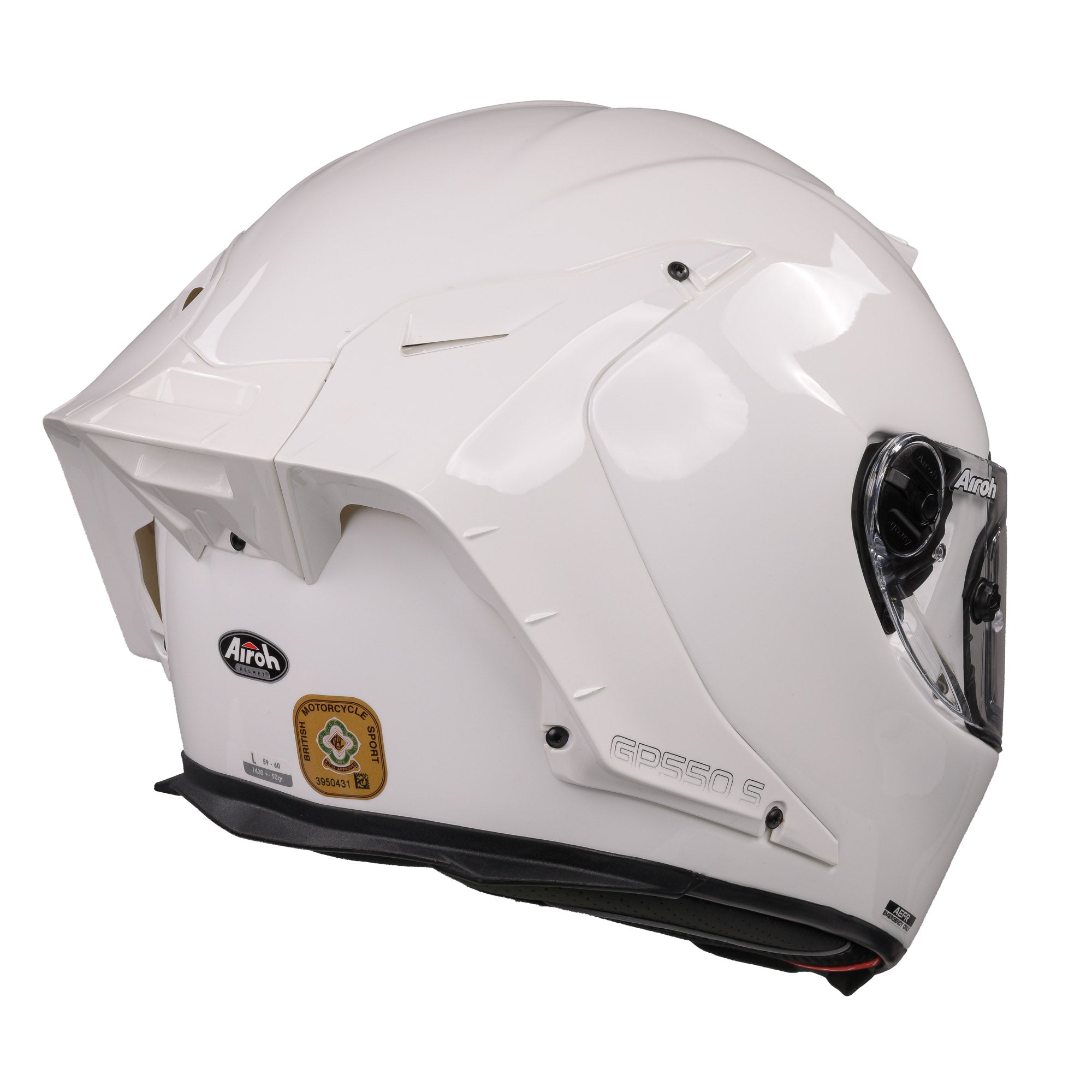 Airoh GP550S Full Face Helmet Gloss White - FREE UK Shipping, FREE 365 Day Returns | Moto Central