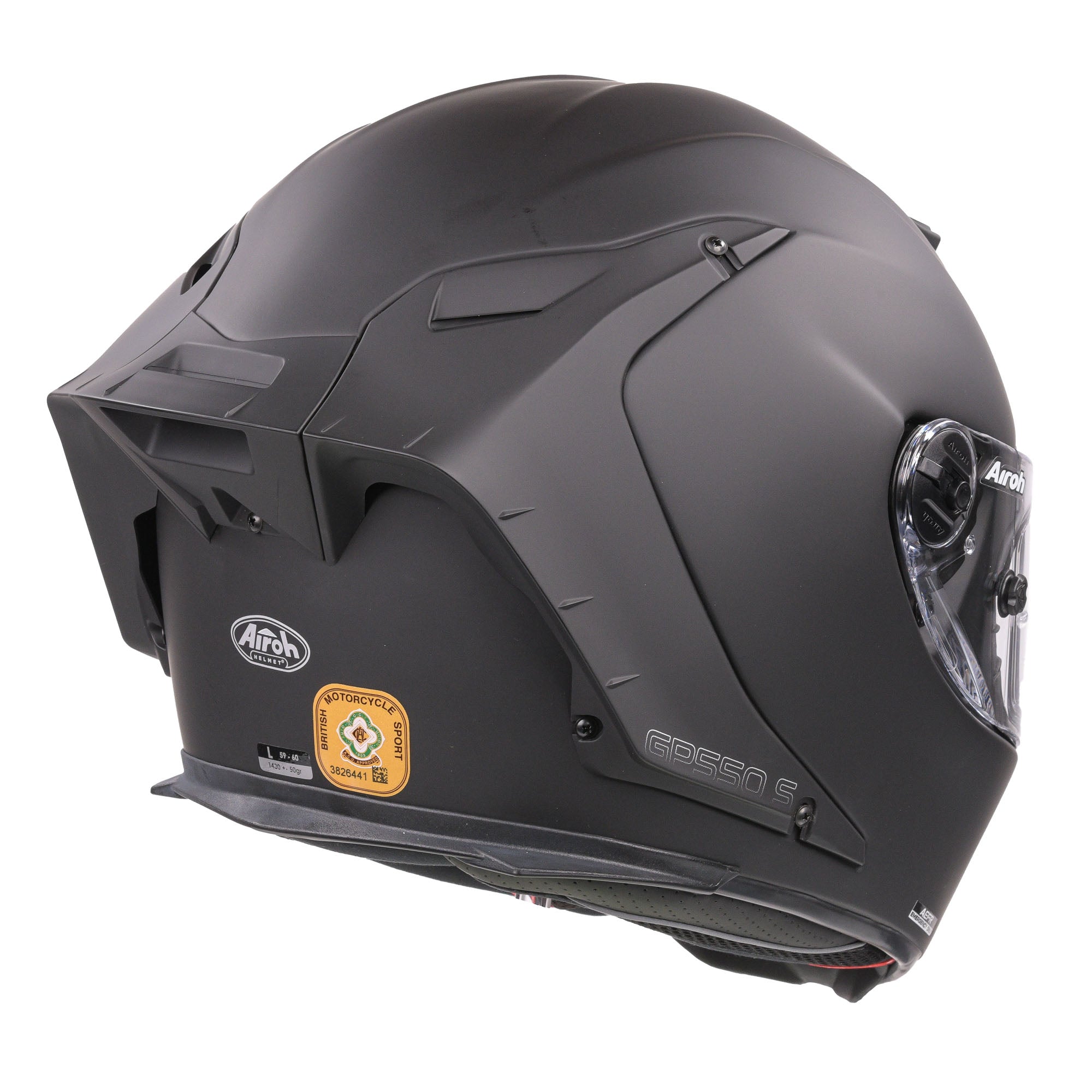 Airoh GP550S Full Face Helmet Matt Black - FREE UK Shipping, FREE 365 Day Returns | Moto Central