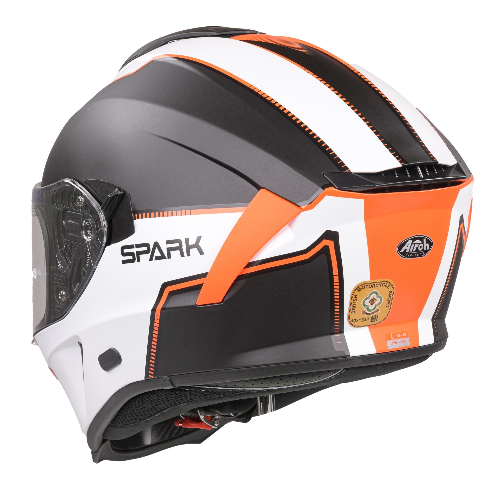 Airoh Spark Flow Full Face Helmet Matt Orange - FREE UK Shipping, FREE 365 Day Returns | Moto Central