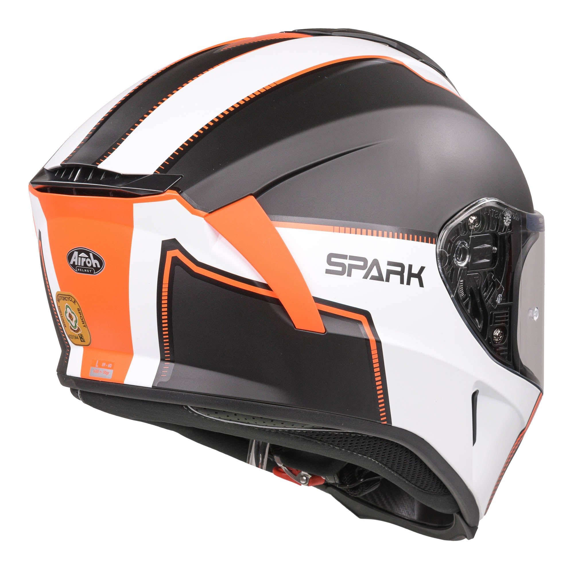 Airoh Spark Flow Full Face Helmet Matt Orange - FREE UK Shipping, FREE 365 Day Returns | Moto Central