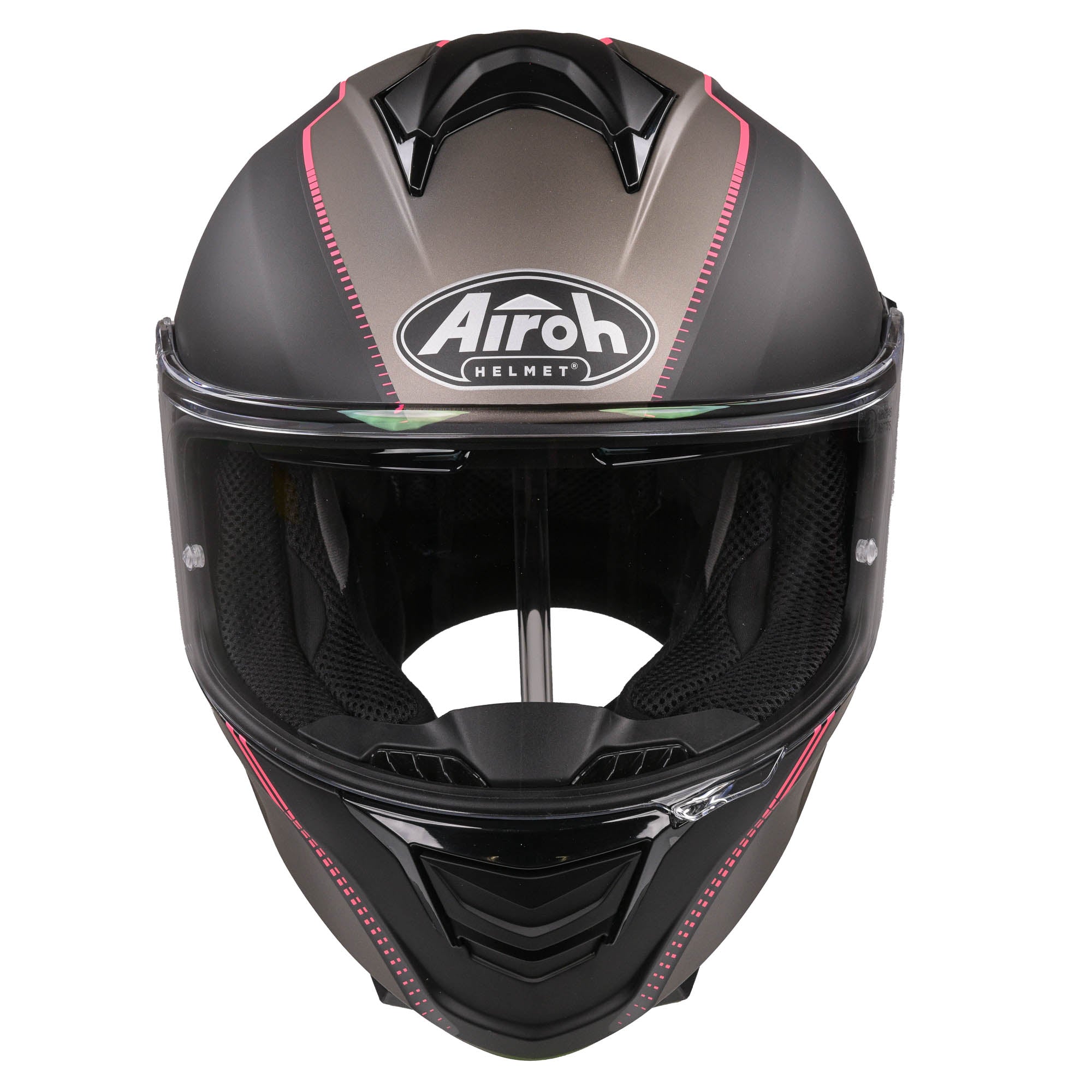 Airoh Spark Flow Full Face Helmet Matt Black / Pink  - FREE UK Delivery - Moto Central