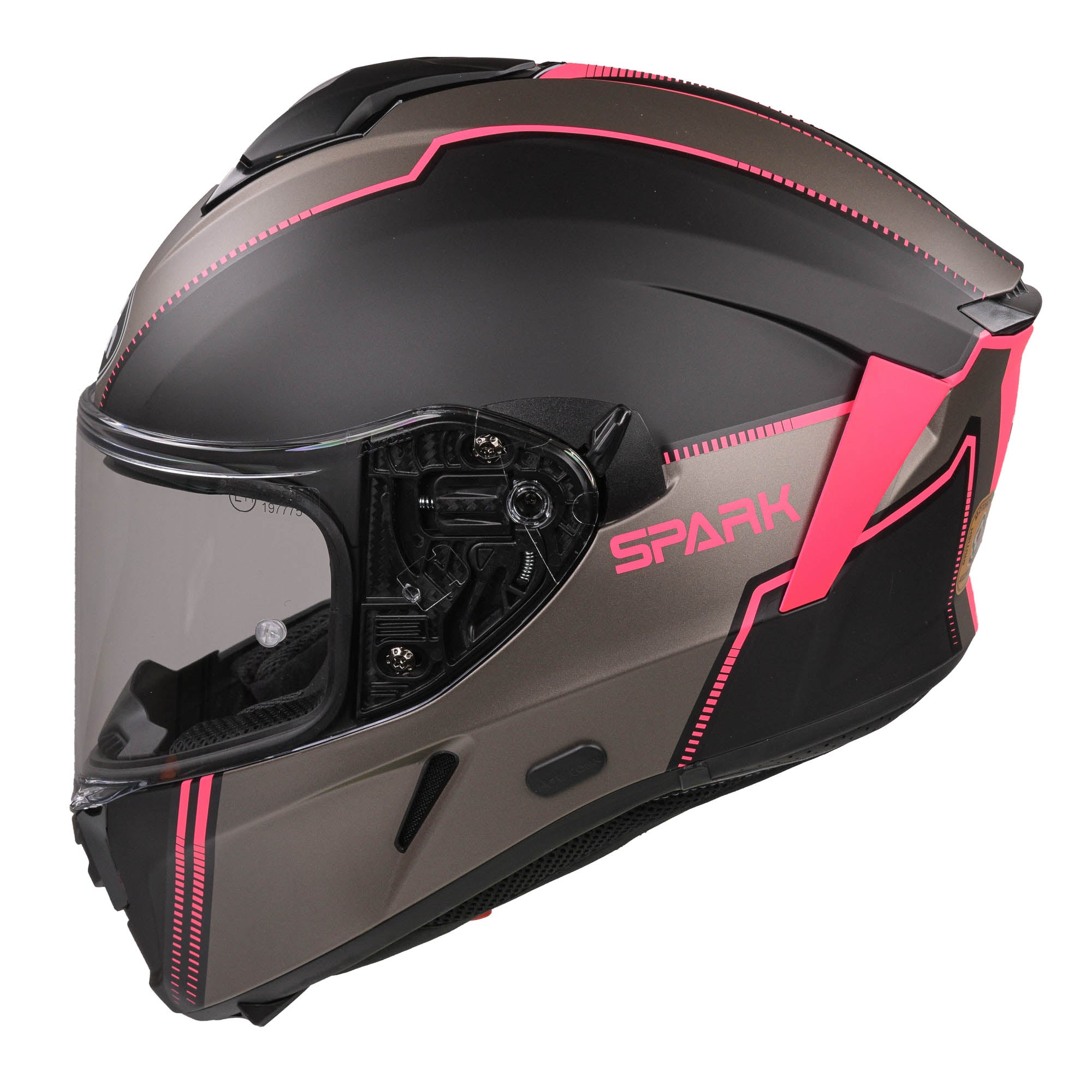 Airoh Spark Flow Full Face Helmet Matt Black / Pink - FREE UK Shipping, FREE 365 Day Returns | Moto Central