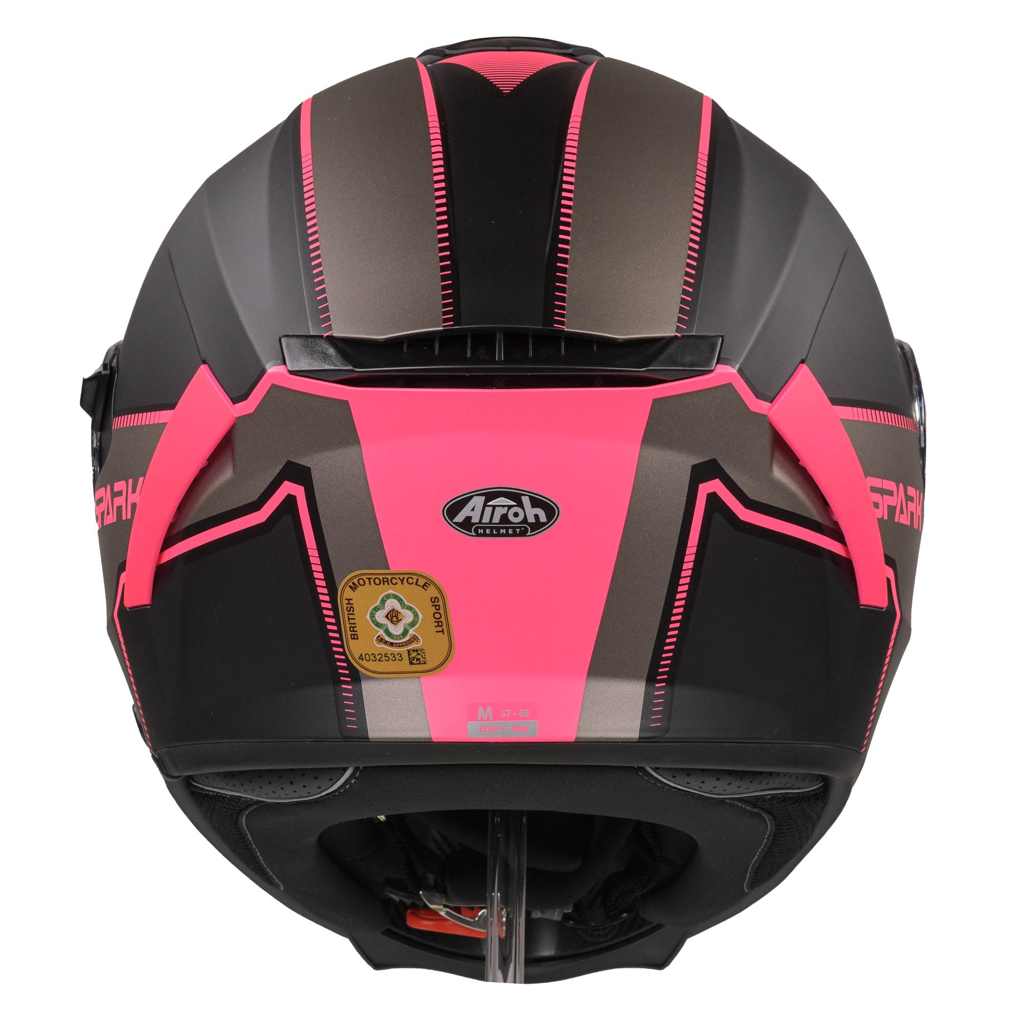 Airoh Spark Flow Full Face Helmet Matt Black / Pink - FREE UK Shipping, FREE 365 Day Returns | Moto Central