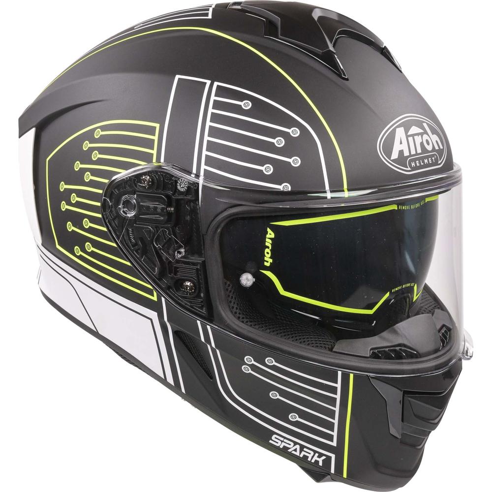 Airoh Spark Flow Full Face Helmet Matt Black Circuit