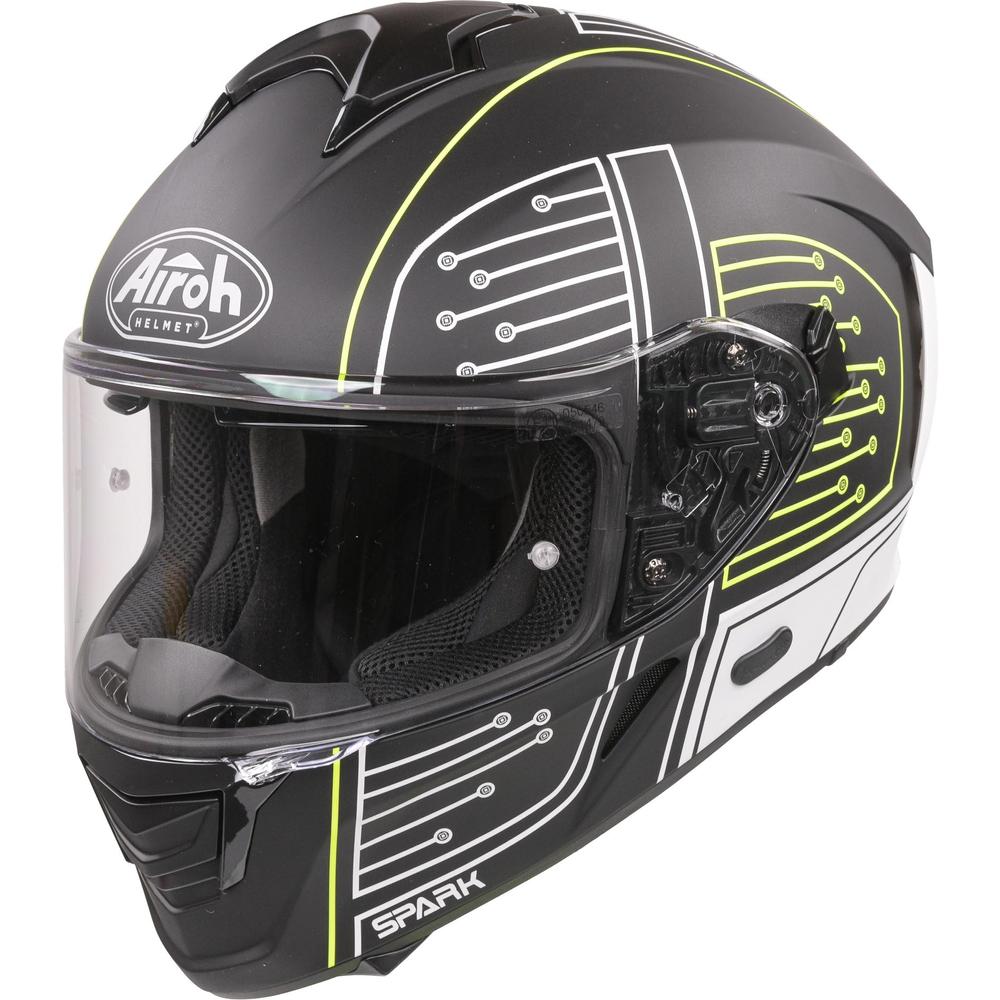 Airoh Spark Flow Full Face Helmet Matt Black Circuit