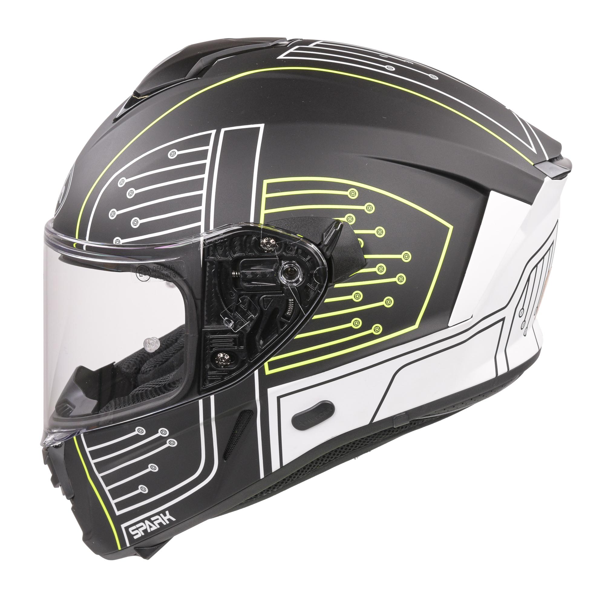 Airoh Spark Flow Full Face Helmet Matt Black Circuit - FREE UK Shipping, FREE 365 Day Returns | Moto Central