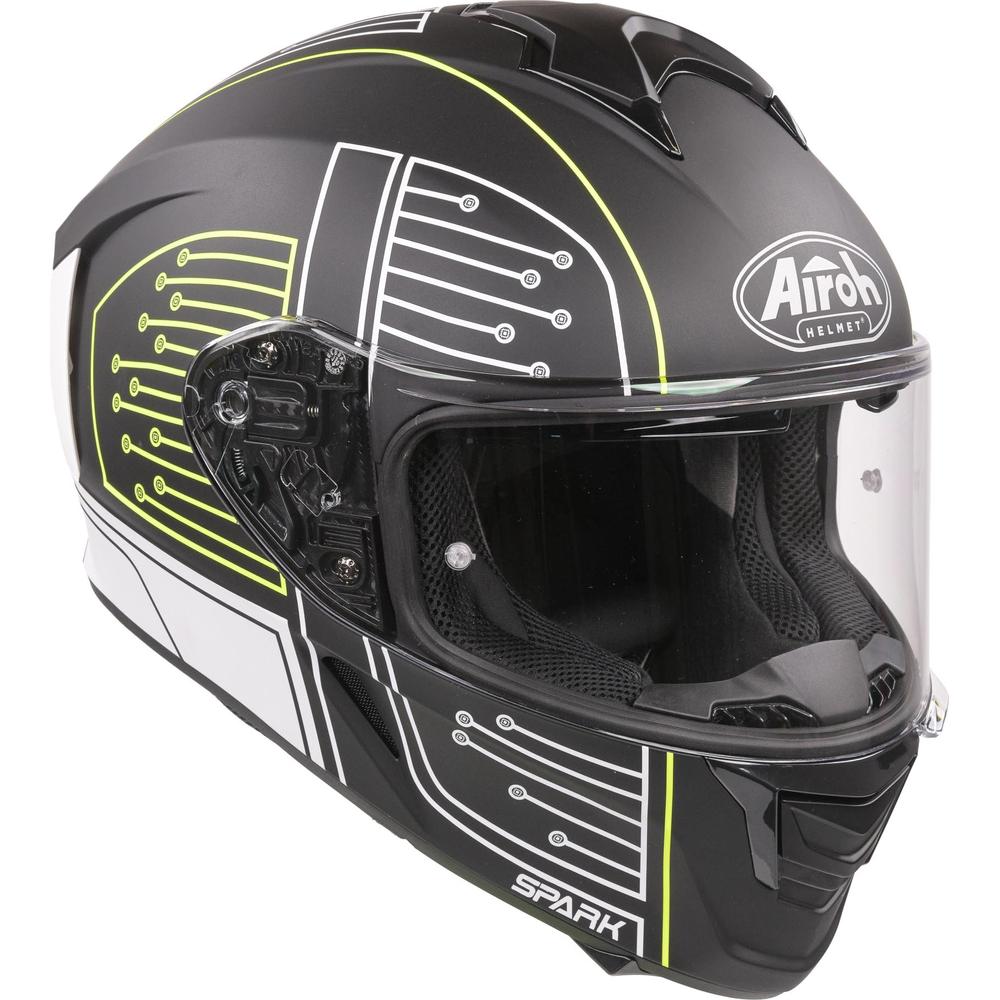 Airoh Spark Flow Full Face Helmet Matt Black Circuit