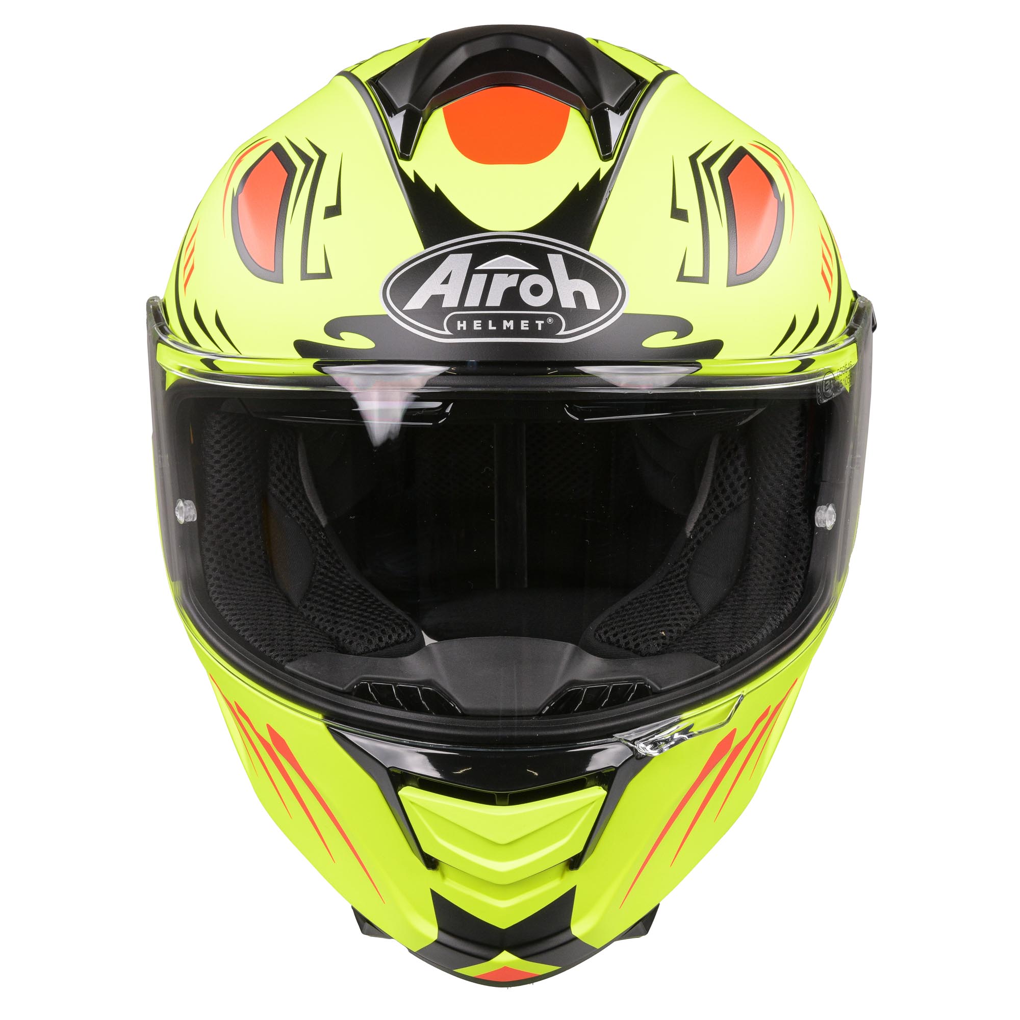 Airoh Spark Flow Full Face Helmet Matt Fluo Yellow Vibe  - FREE UK Delivery - Moto Central