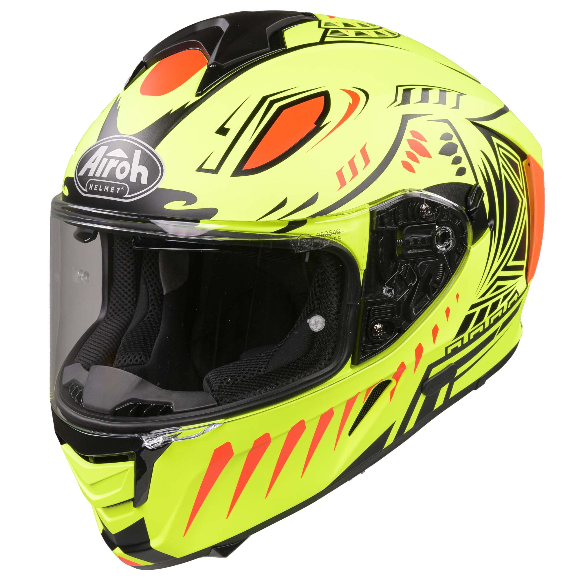 Airoh Spark Flow Full Face Helmet Matt Fluo Yellow Vibe - FREE UK Shipping, FREE 365 Day Returns | Moto Central