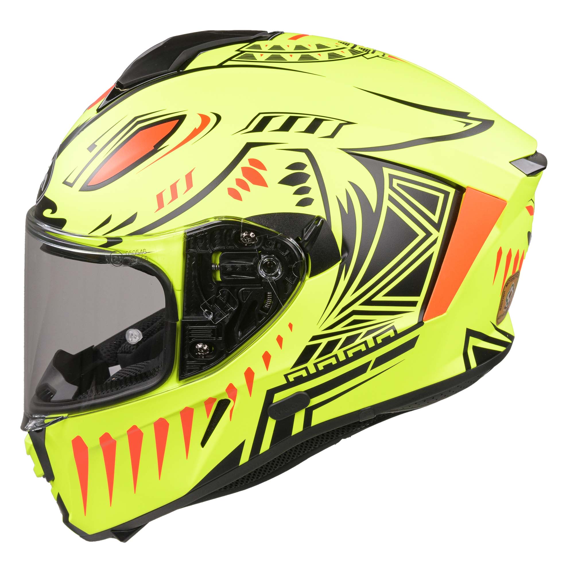 Airoh Spark Flow Full Face Helmet Matt Fluo Yellow Vibe - FREE UK Shipping, FREE 365 Day Returns | Moto Central