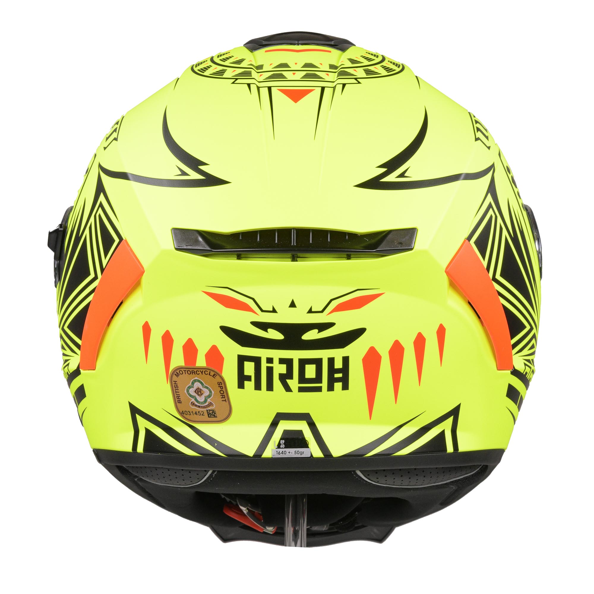 Airoh Spark Flow Full Face Helmet Matt Fluo Yellow Vibe - FREE UK Shipping, FREE 365 Day Returns | Moto Central