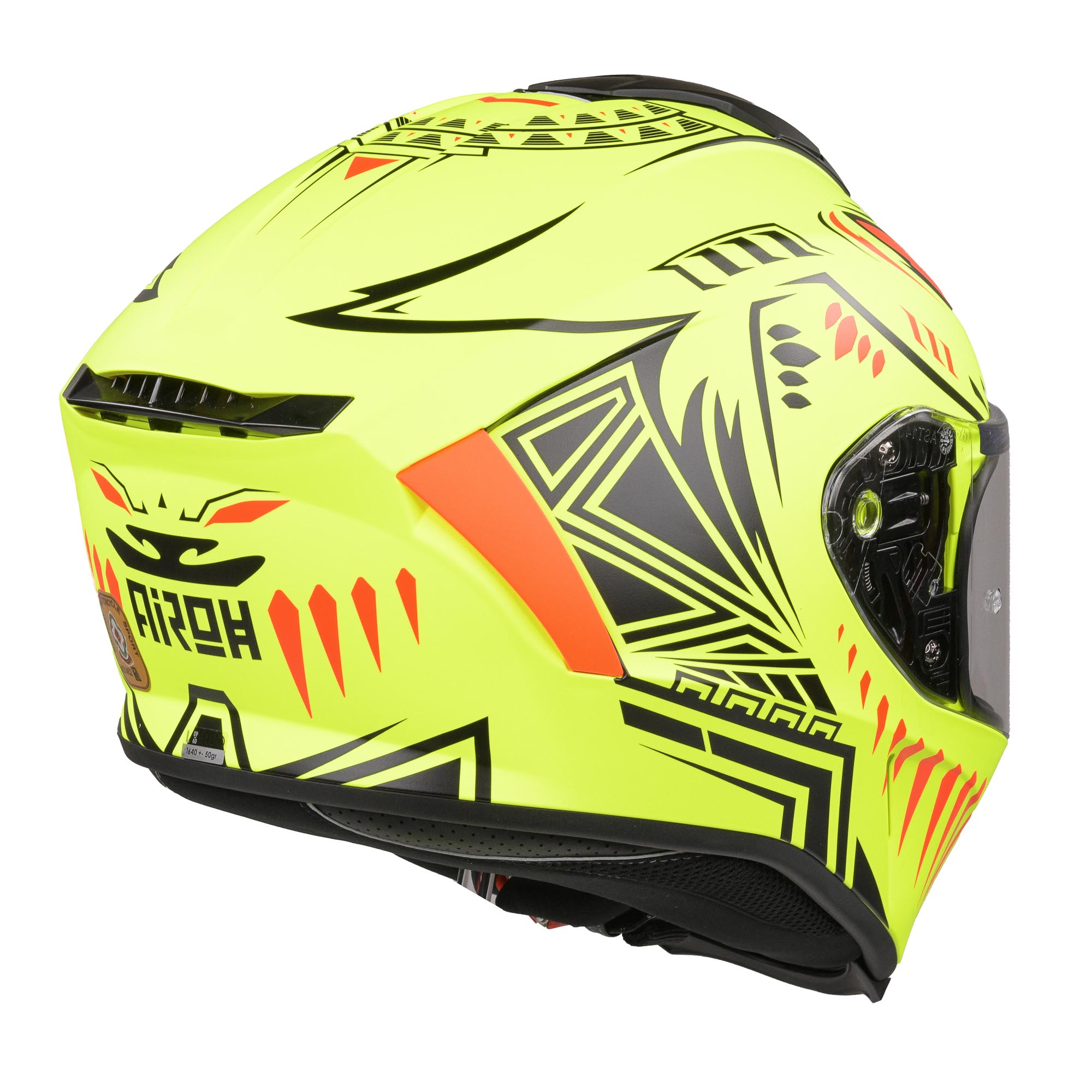 Airoh Spark Flow Full Face Helmet Matt Fluo Yellow Vibe - FREE UK Shipping, FREE 365 Day Returns | Moto Central