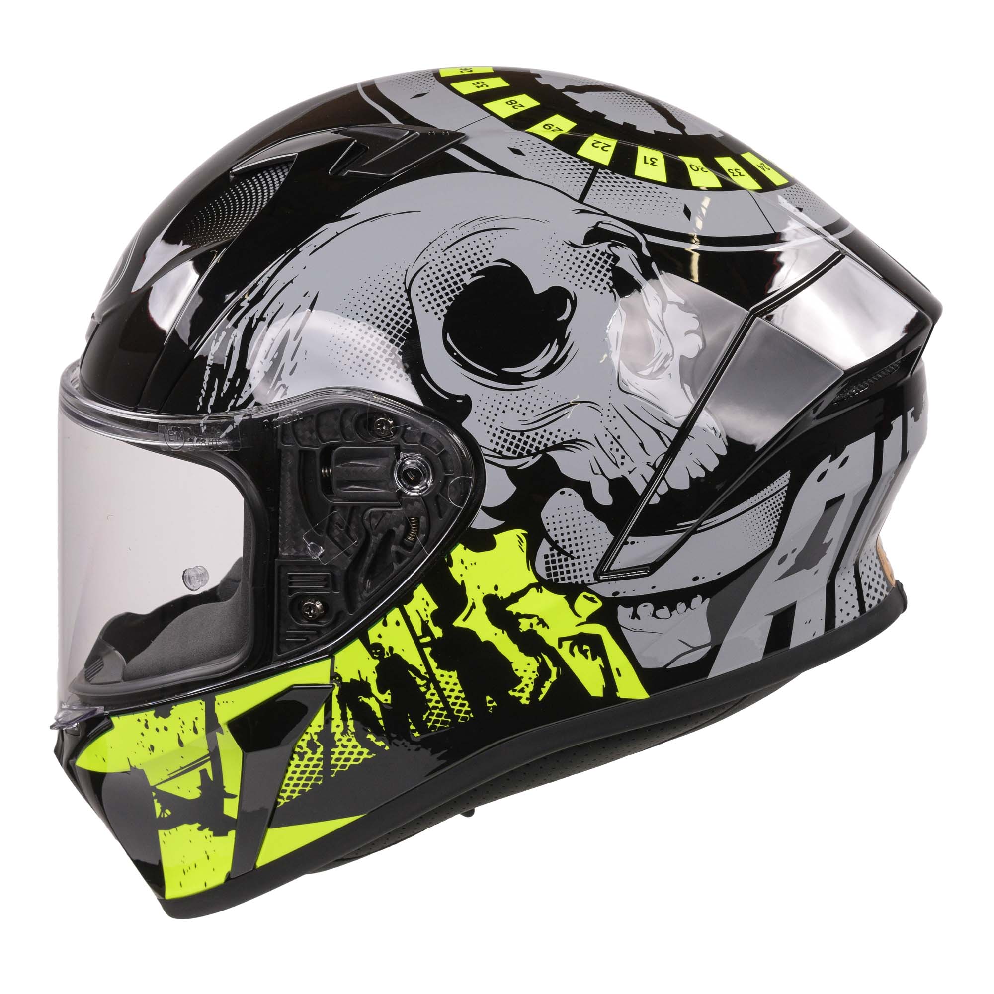 Airoh Valor Full Face Helmet Akuna Gloss Yellow  - FREE UK Delivery - Moto Central