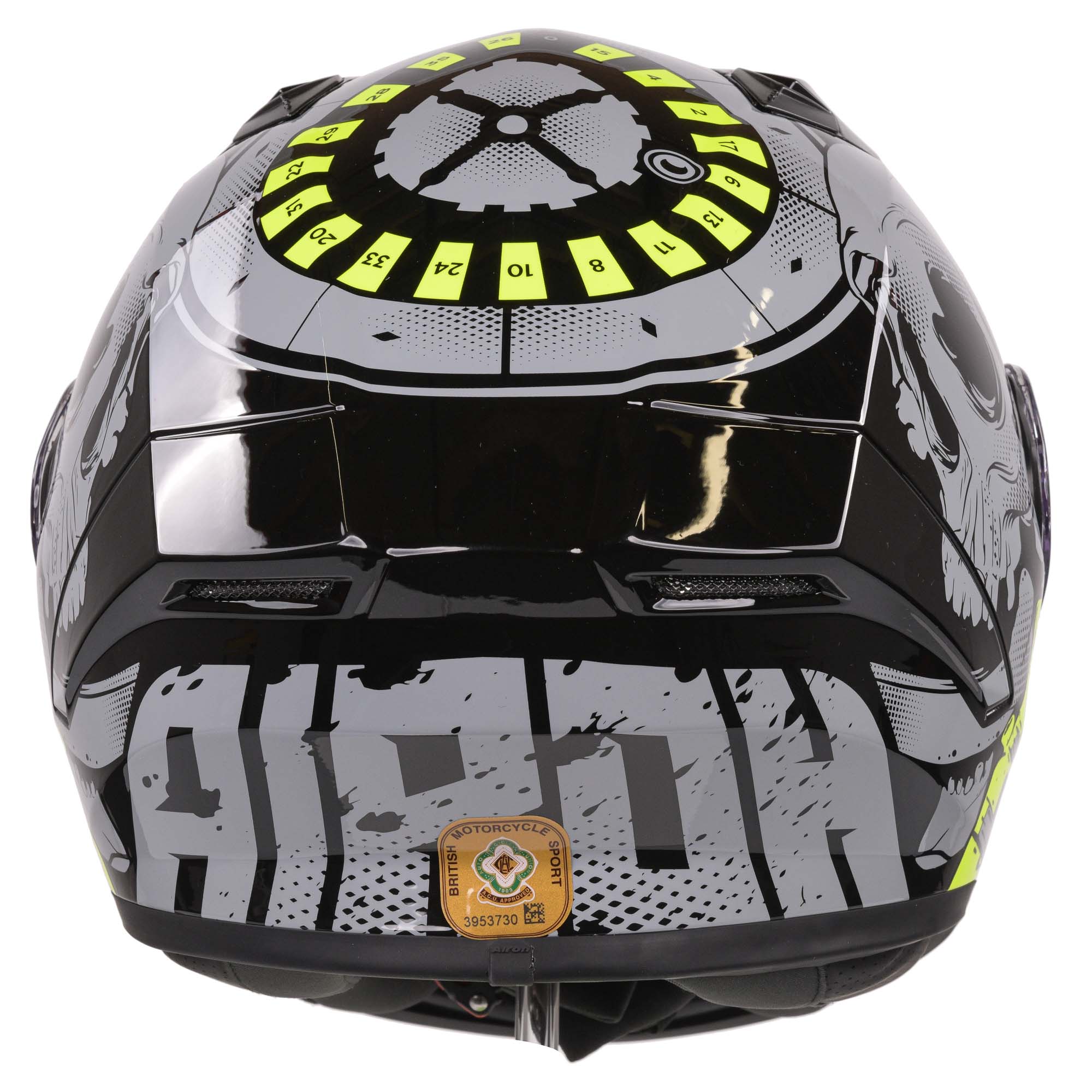 Airoh Valor Full Face Helmet Akuna Gloss Yellow  - FREE UK Delivery - Moto Central