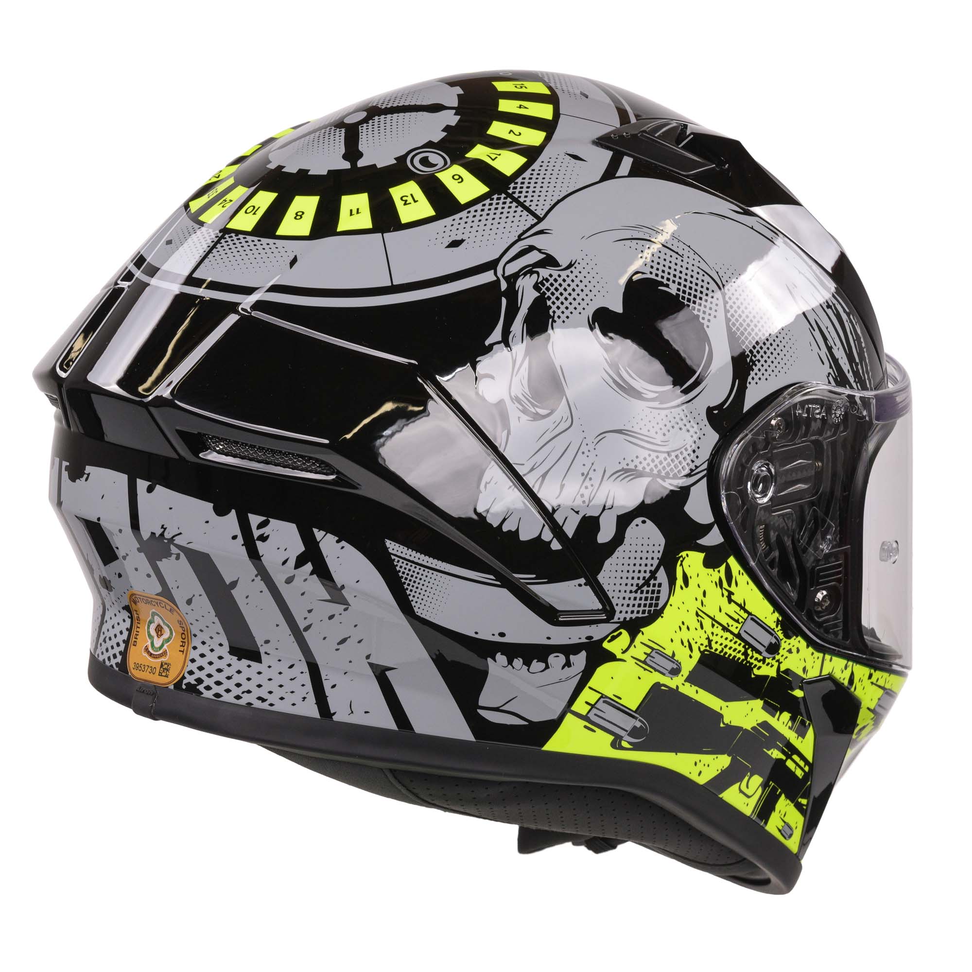 Airoh Valor Full Face Helmet Akuna Gloss Yellow  - FREE UK Delivery - Moto Central