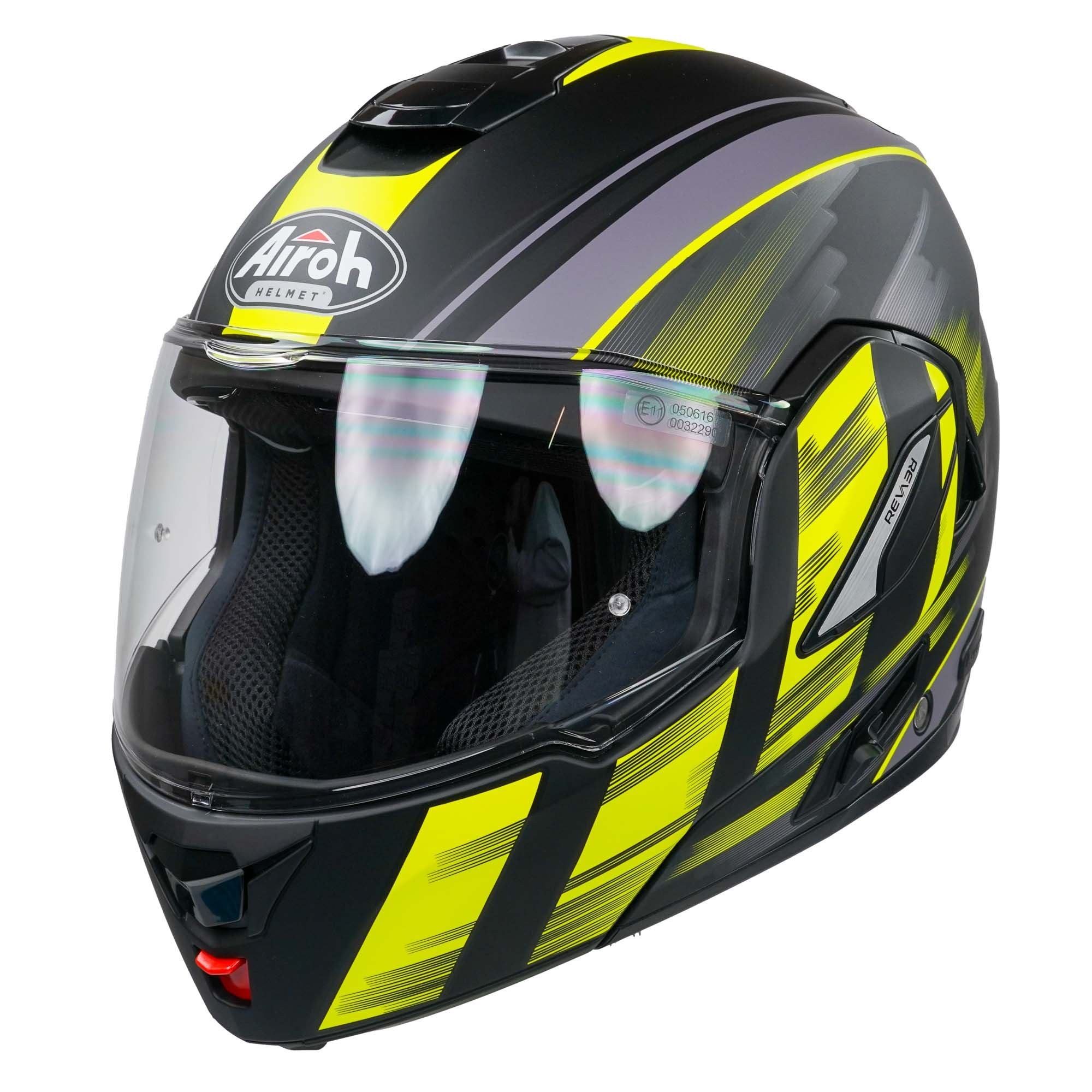 Airoh REV19 Flip-Up Helmet Ikon Matt Yellow - FREE UK Shipping, FREE 365 Day Returns | Moto Central