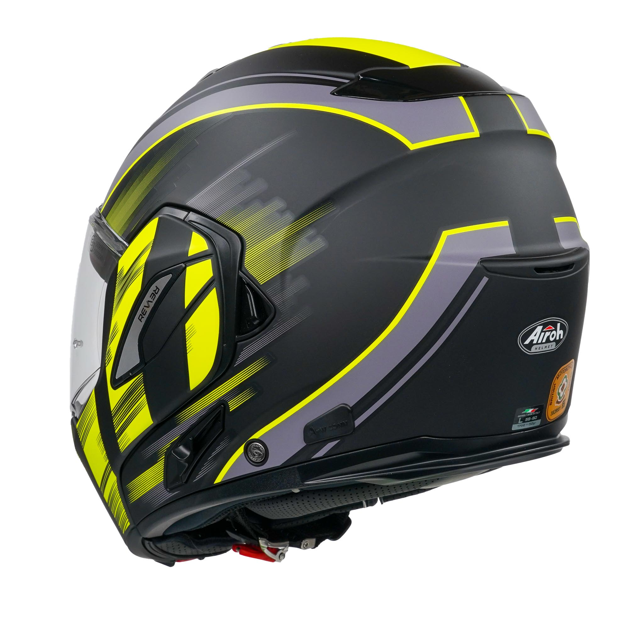 Airoh REV19 Flip-Up Helmet Ikon Matt Yellow - FREE UK Shipping, FREE 365 Day Returns | Moto Central