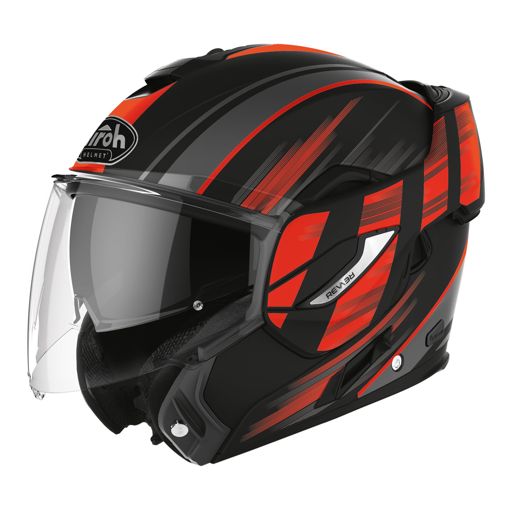 Airoh REV19 Flip-Up Helmet Ikon Matt Orange  - FREE UK Delivery - Moto Central