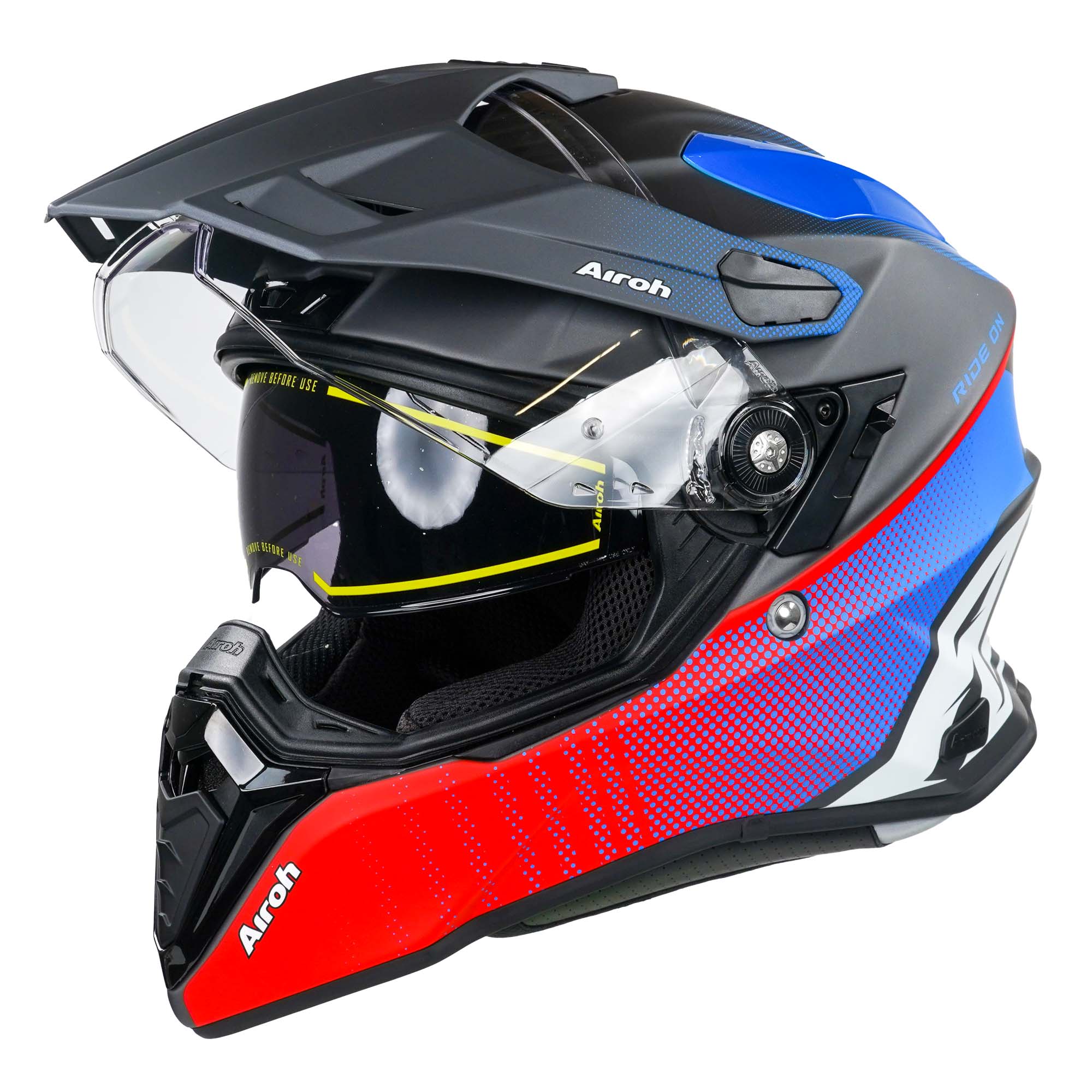 Airoh Commander Adventure Helmet Matt Progress Red / Blue