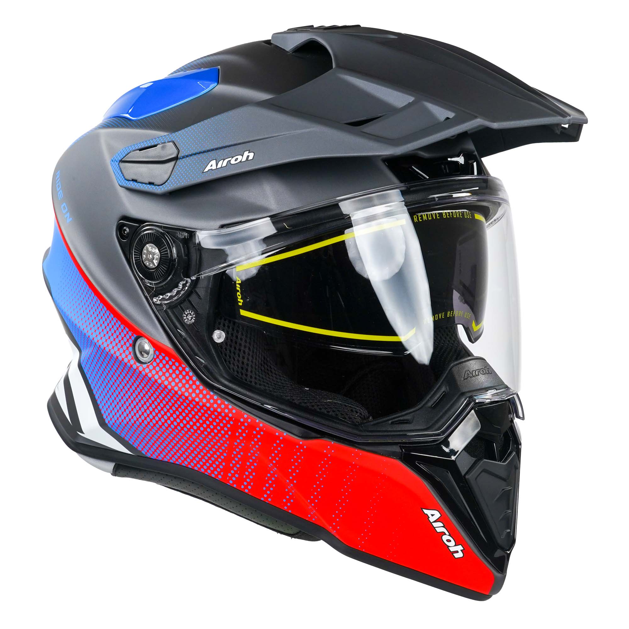 Airoh Commander Adventure Helmet Matt Progress Red / Blue