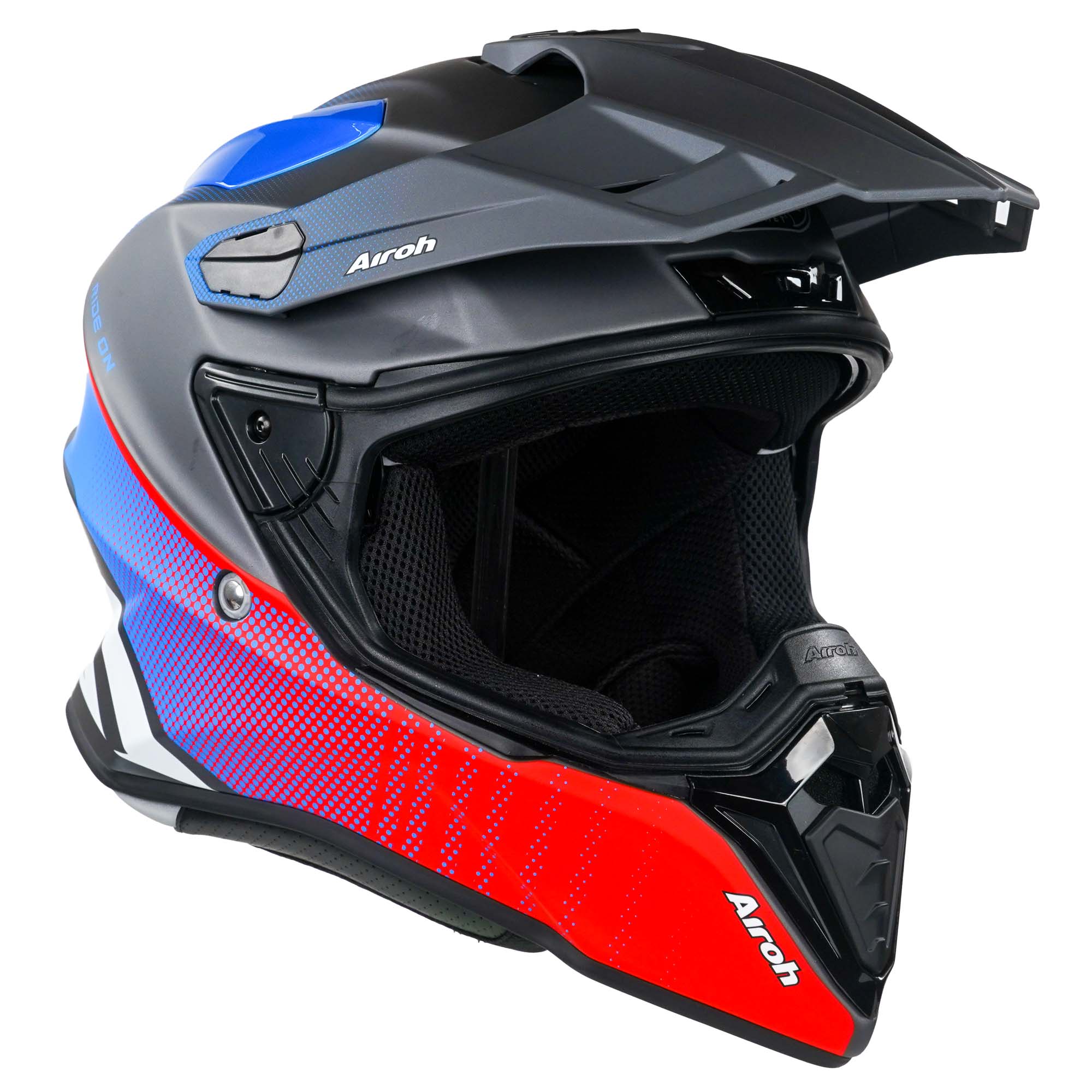 Airoh Commander Adventure Helmet Matt Progress Red / Blue