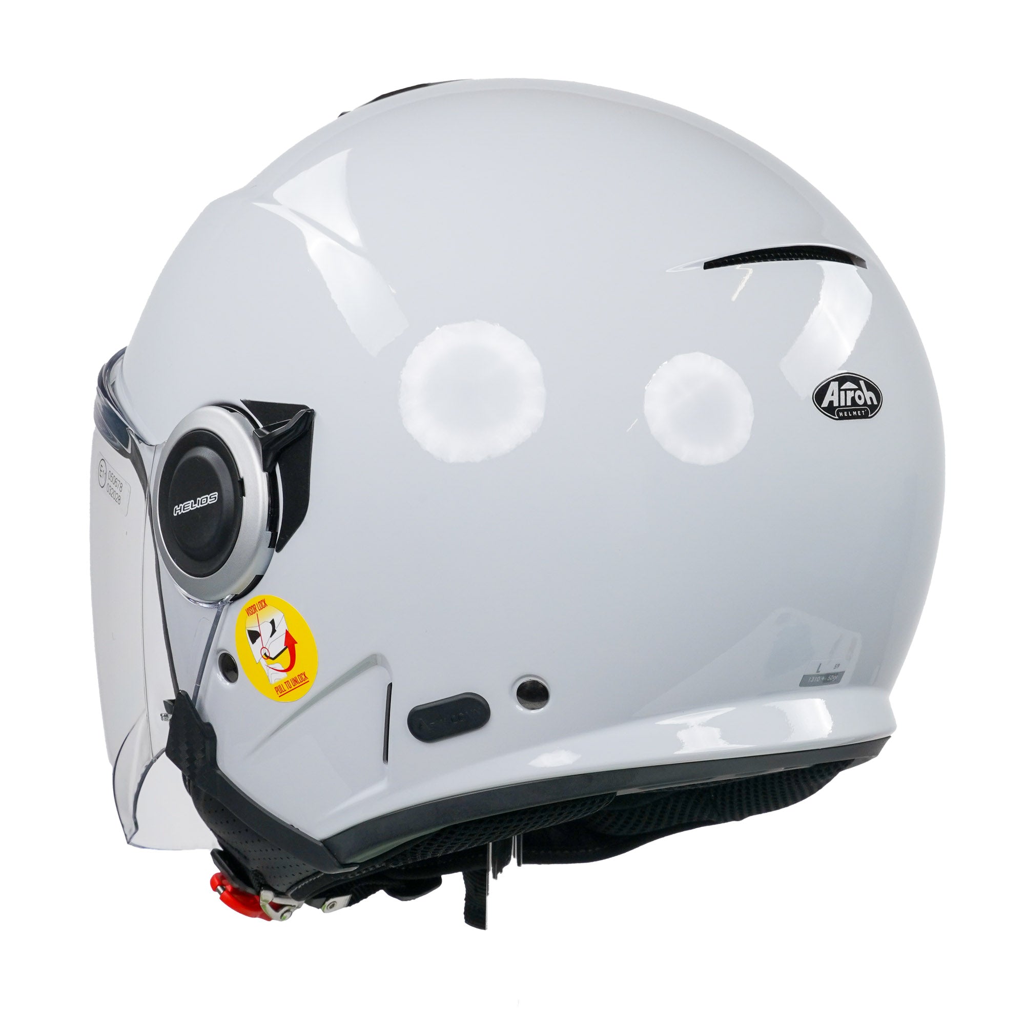 Airoh Helios Jet Open Face Helmet Gloss Concrete Grey  - FREE UK Delivery - Moto Central