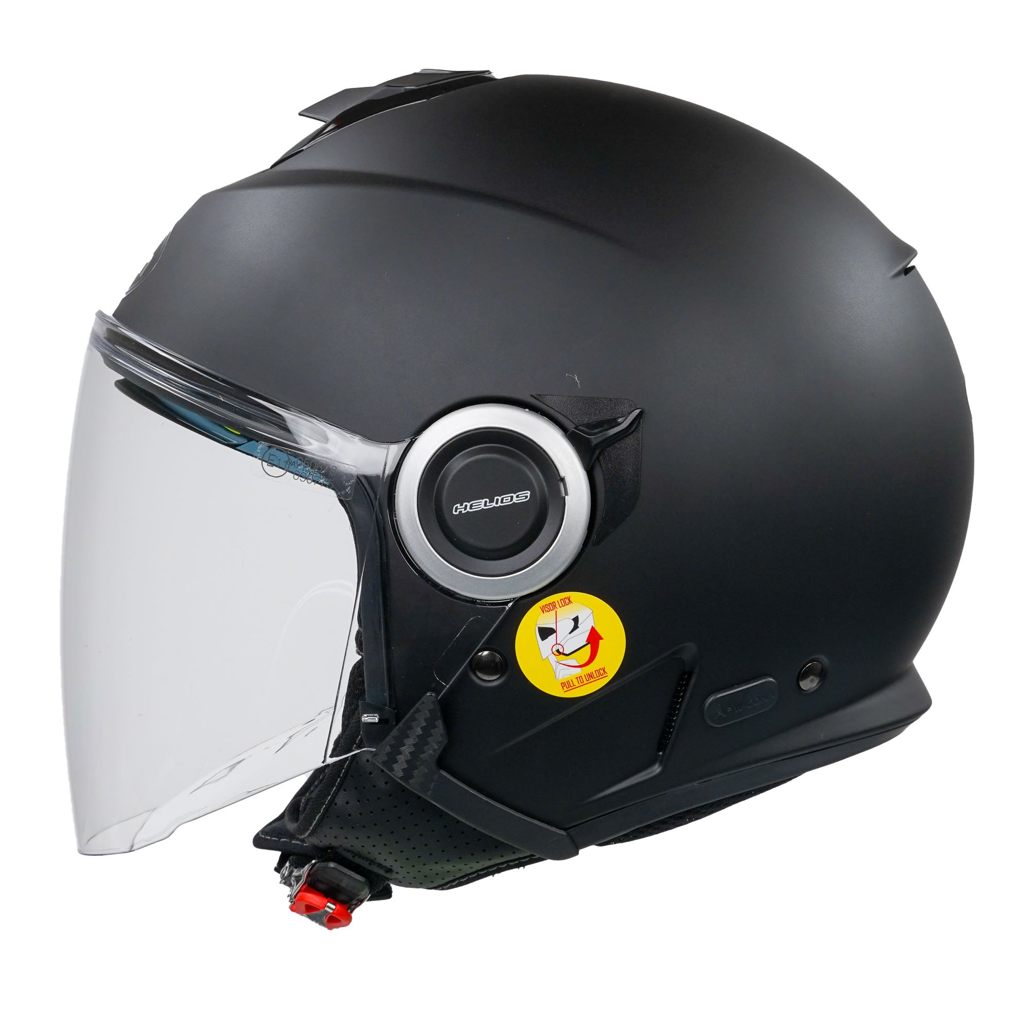 Airoh Helios Jet Open Face Helmet Matt Black - FREE UK Shipping, FREE 365 Day Returns | Moto Central