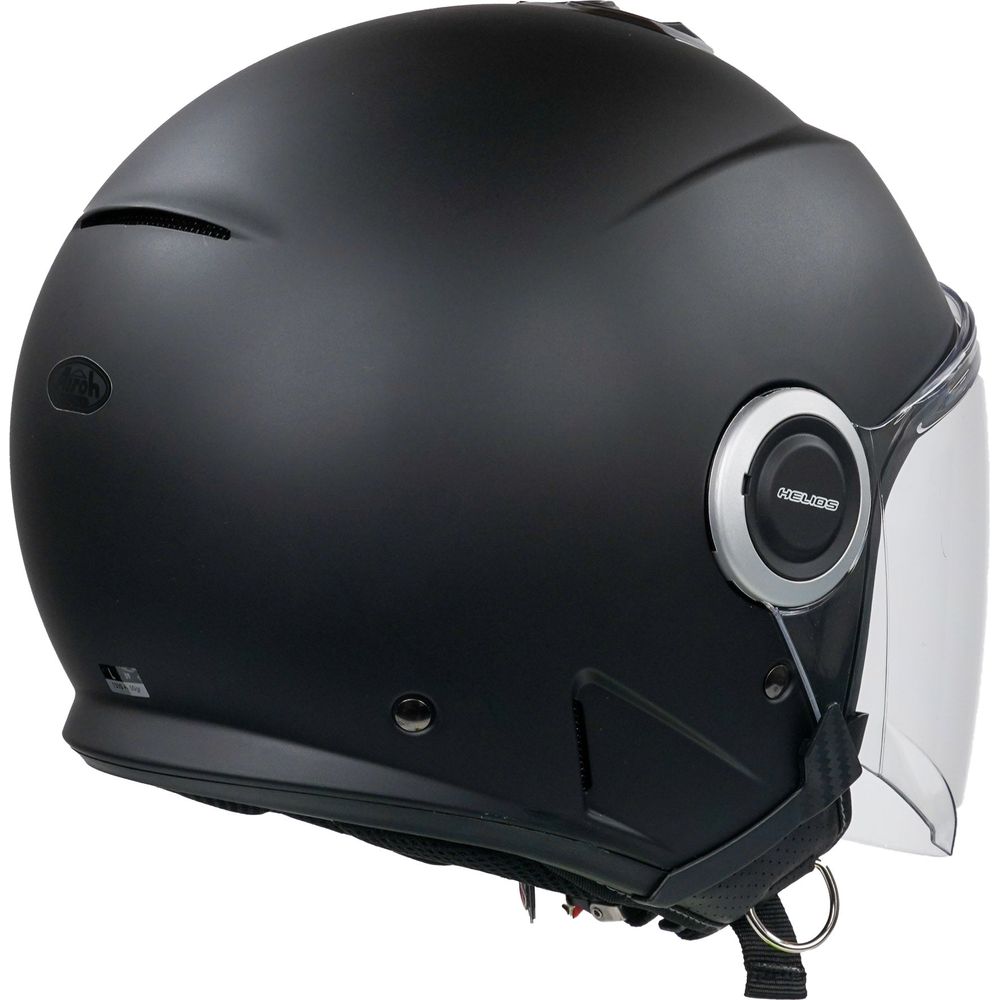 Airoh Helios Jet Open Face Helmet Matt Black Vibe - FREE UK Shipping, FREE 365 Day Returns | Moto Central