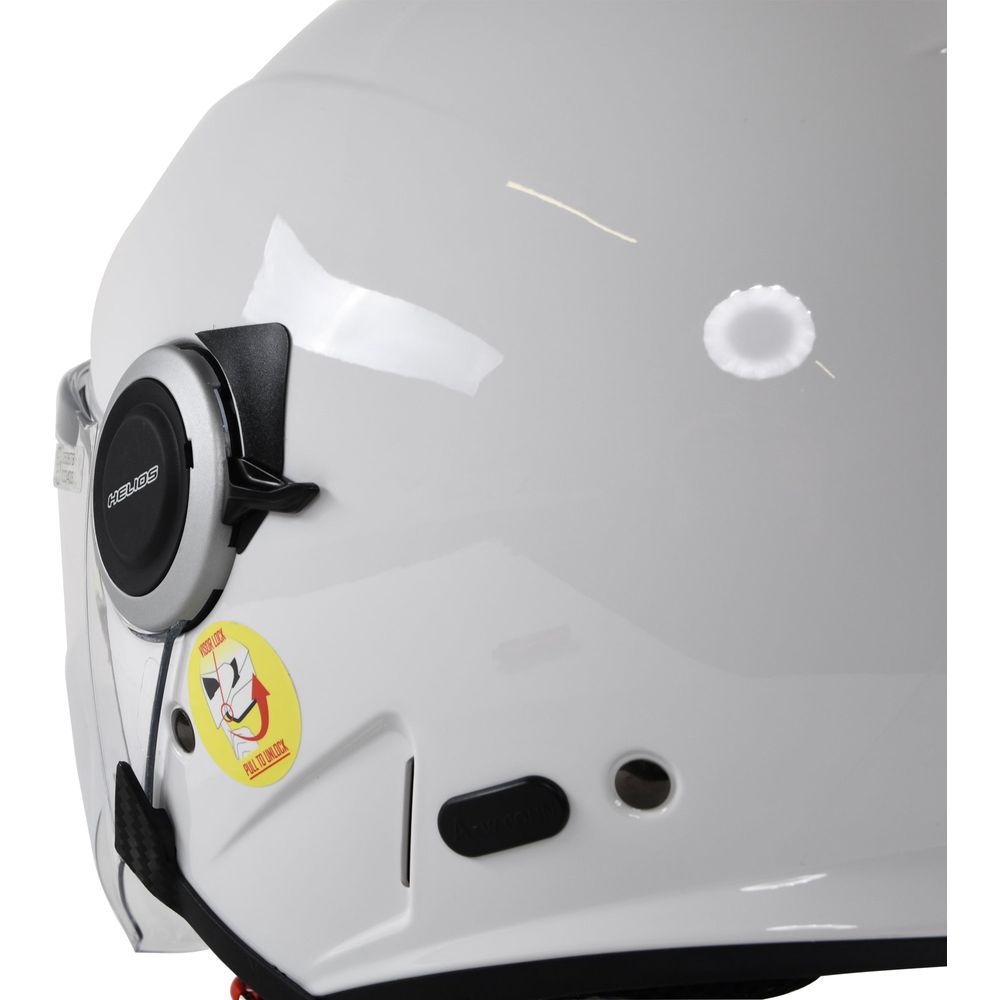 Airoh Helios Jet Open Face Helmet Gloss White - FREE UK Shipping, FREE 365 Day Returns | Moto Central