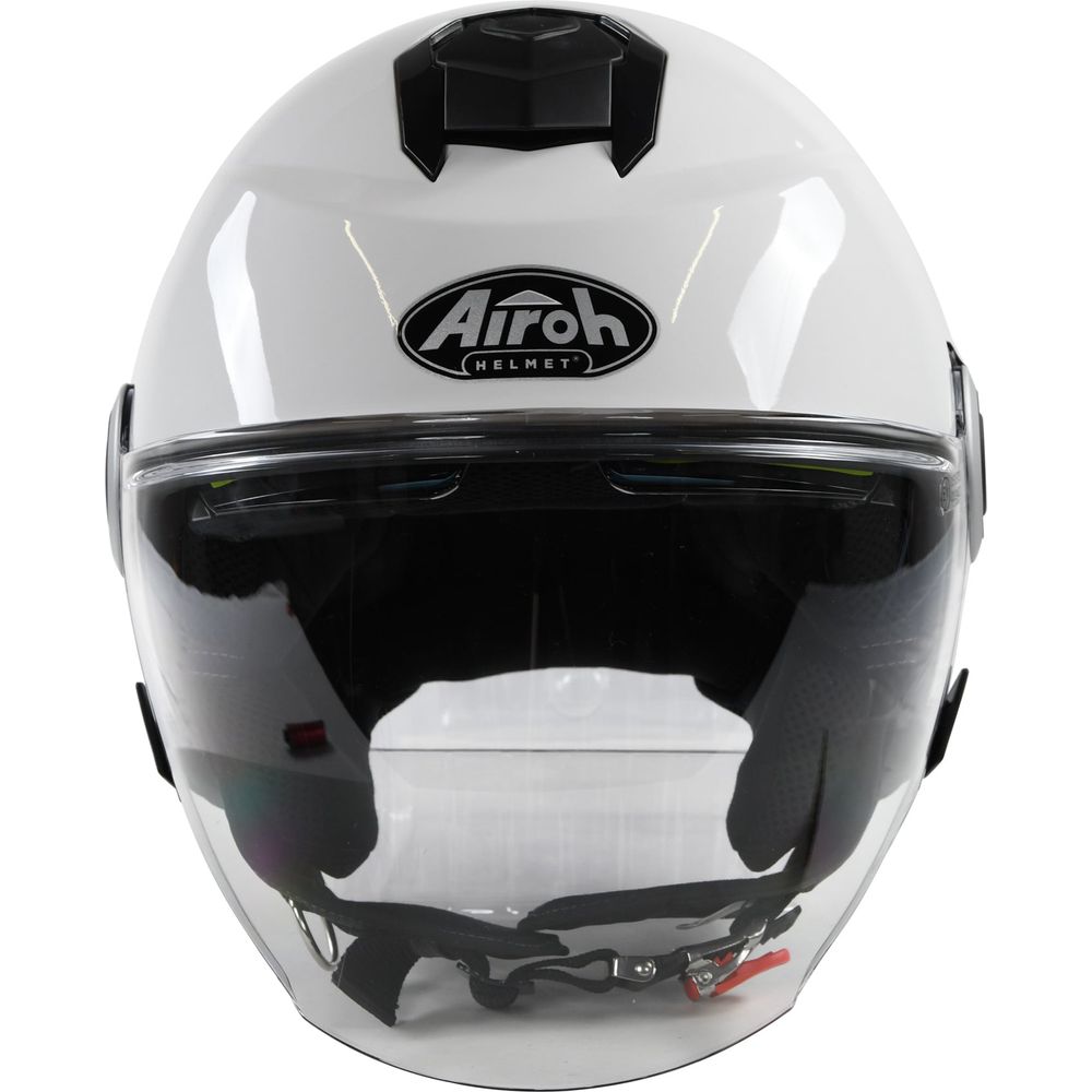 Airoh Helios Jet Open Face Helmet Gloss White - FREE UK Shipping, FREE 365 Day Returns | Moto Central