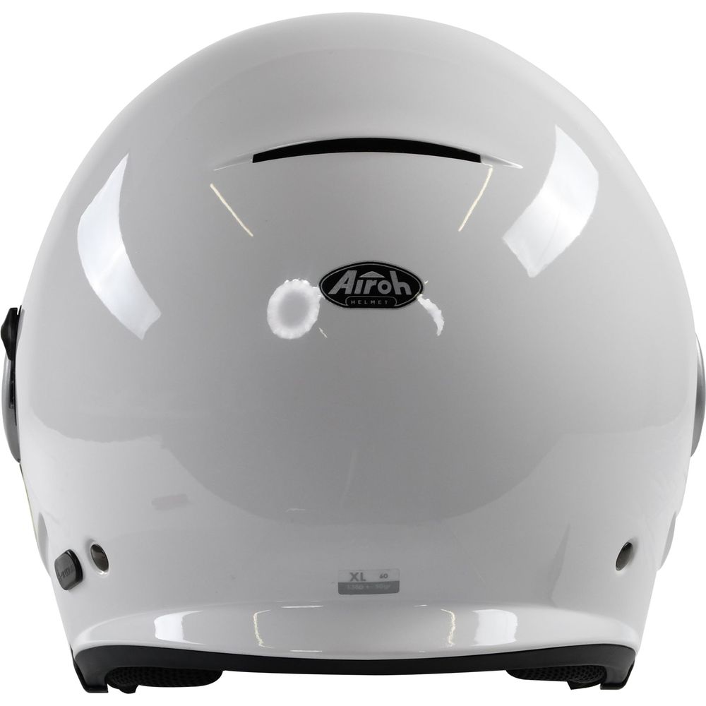 Airoh Helios Jet Open Face Helmet Gloss White - FREE UK Shipping, FREE 365 Day Returns | Moto Central