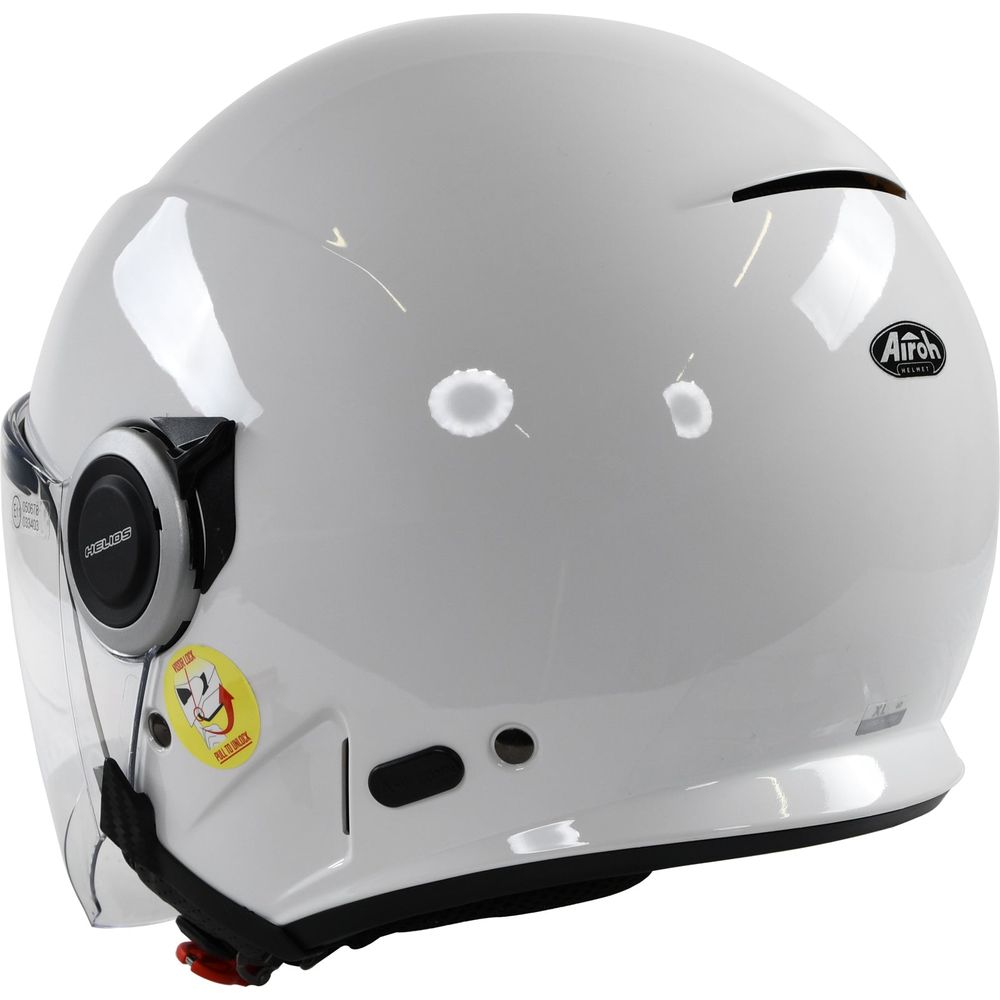 Airoh Helios Jet Open Face Helmet Gloss White - FREE UK Shipping, FREE 365 Day Returns | Moto Central