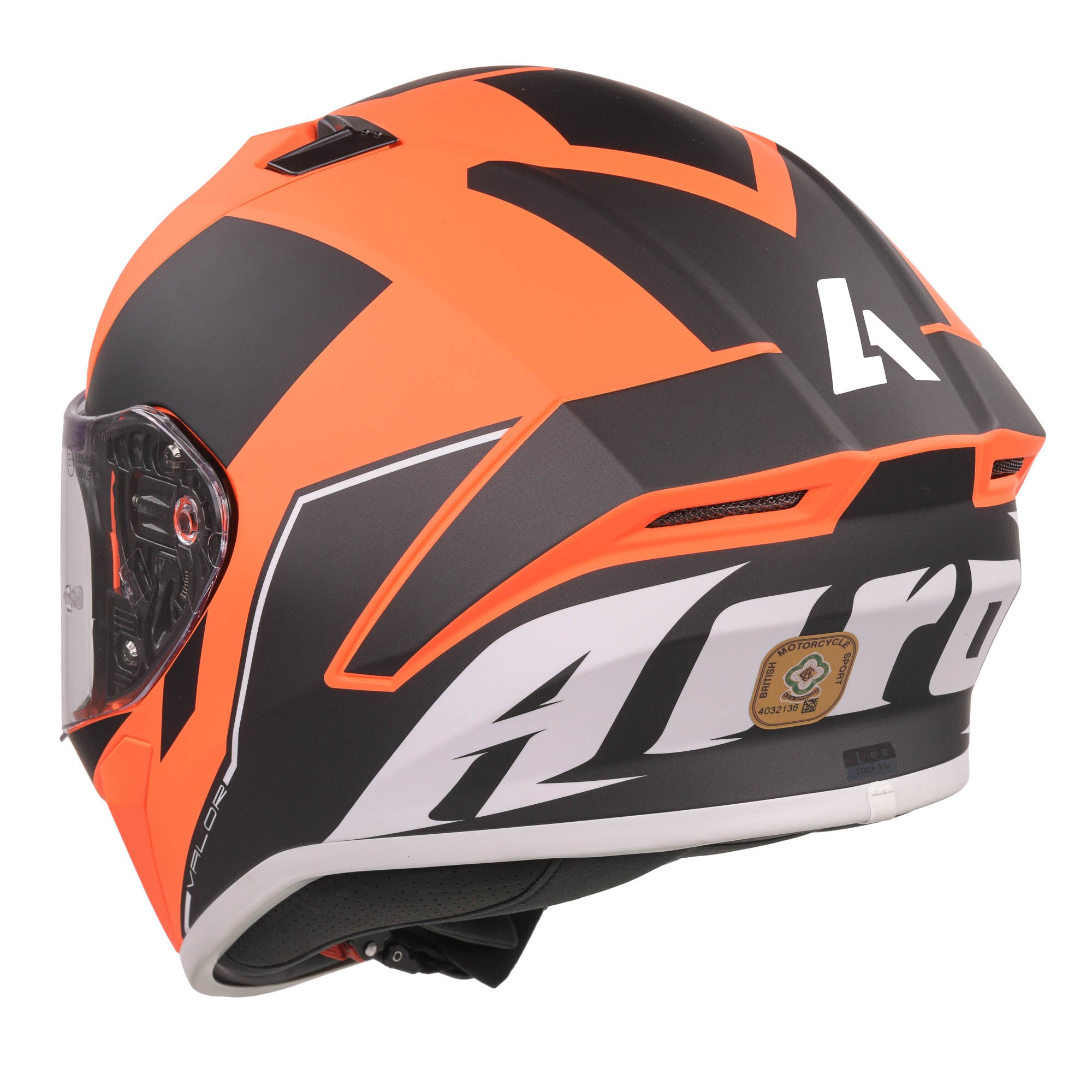 Airoh Valor Full Face Helmet Matt Wings Orange - FREE UK Shipping, FREE 365 Day Returns | Moto Central