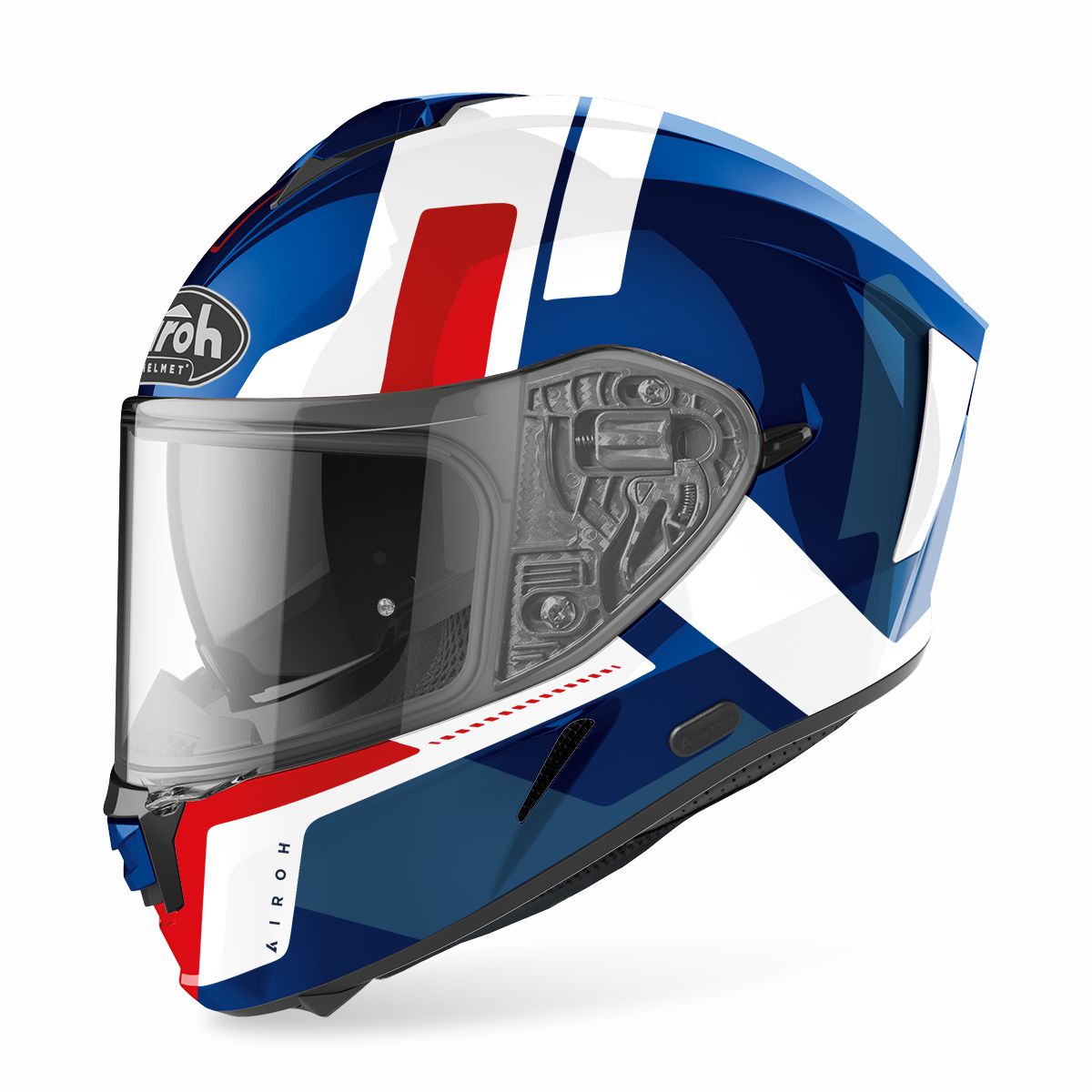 Airoh Spark Shogun Full Face Helmet Gloss Blue / Red  - FREE UK Delivery - Moto Central