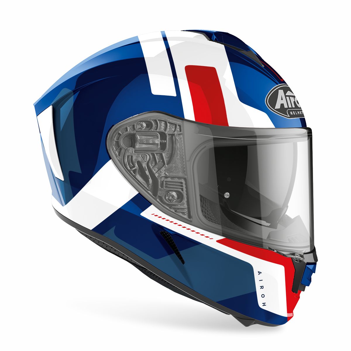 Airoh Spark Shogun Full Face Helmet Gloss Blue / Red - FREE UK Shipping, FREE 365 Day Returns | Moto Central