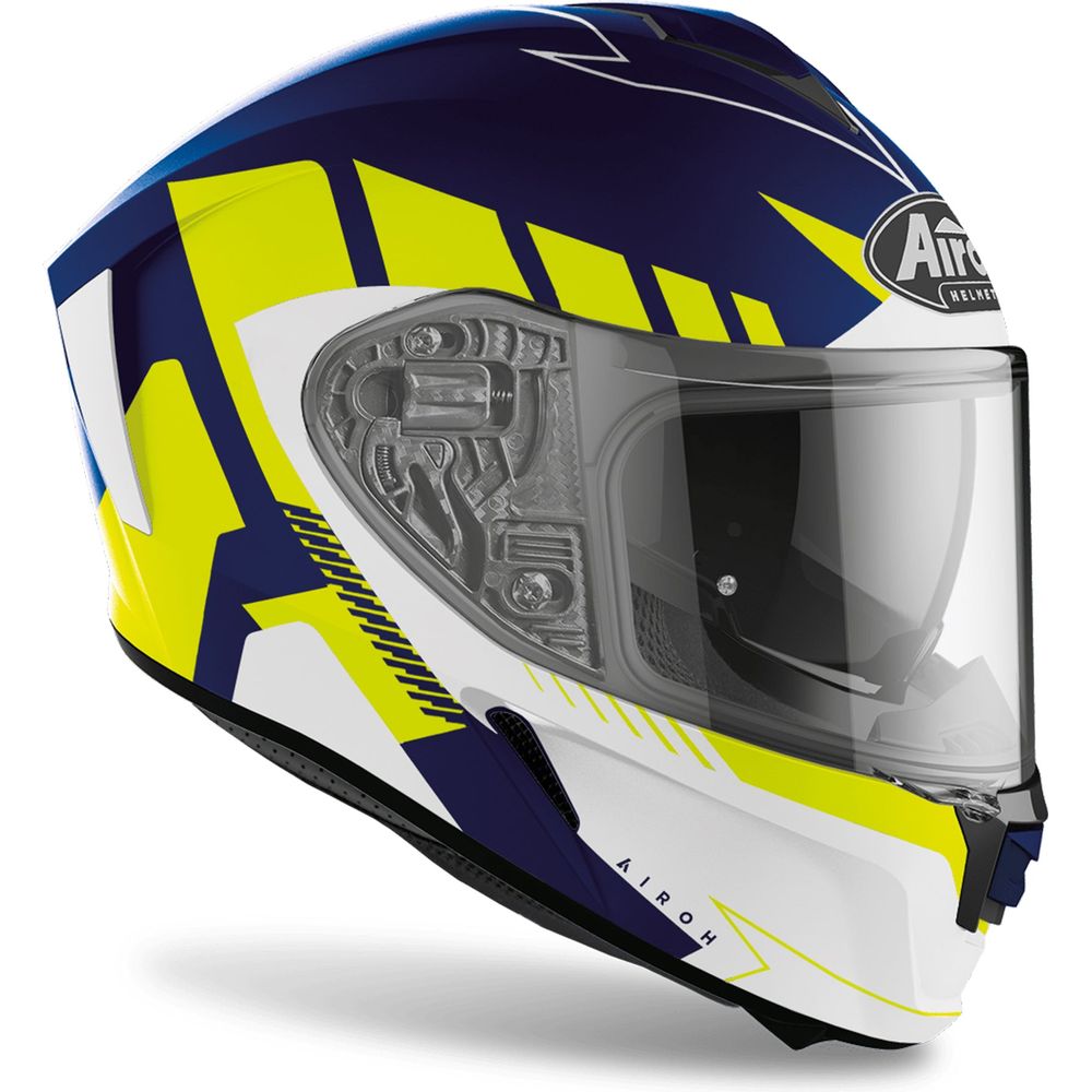 Airoh Spark Rise Full Face Helmet Matt Yellow / Blue