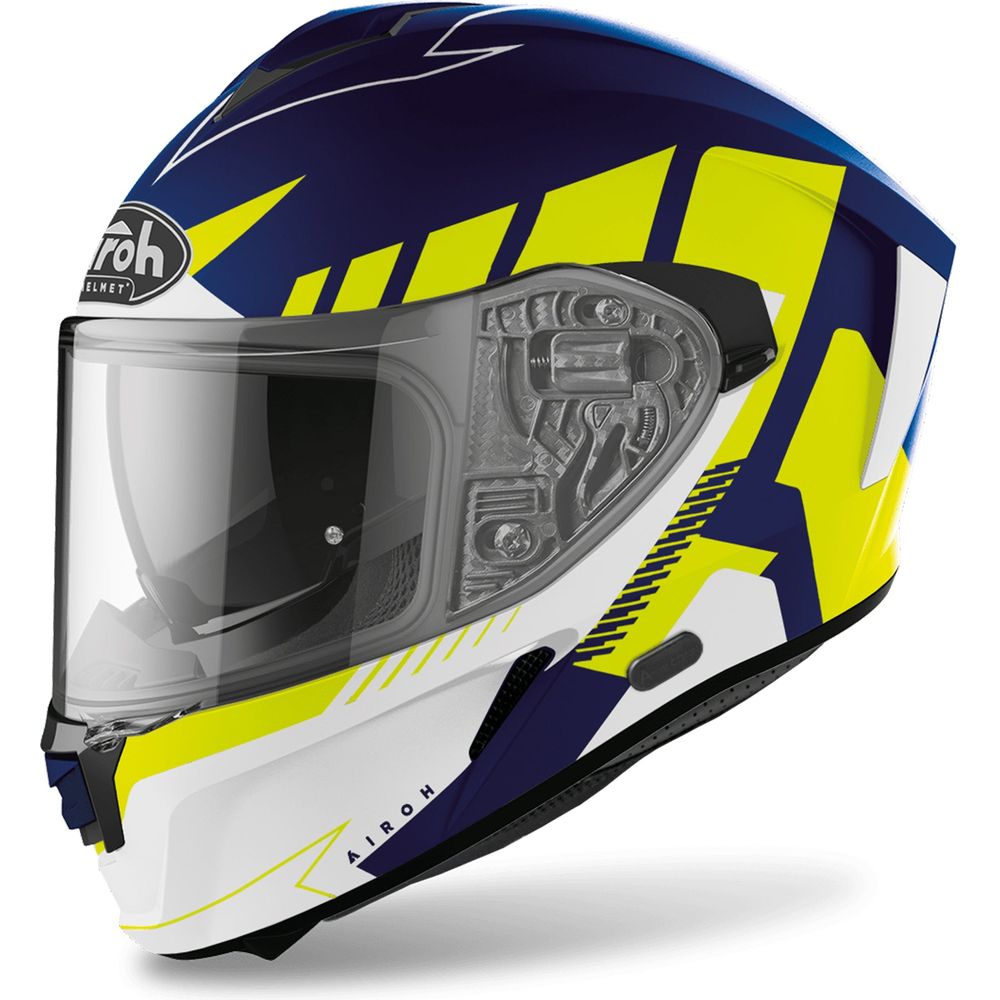 Airoh Spark Rise Full Face Helmet Matt Yellow / Blue