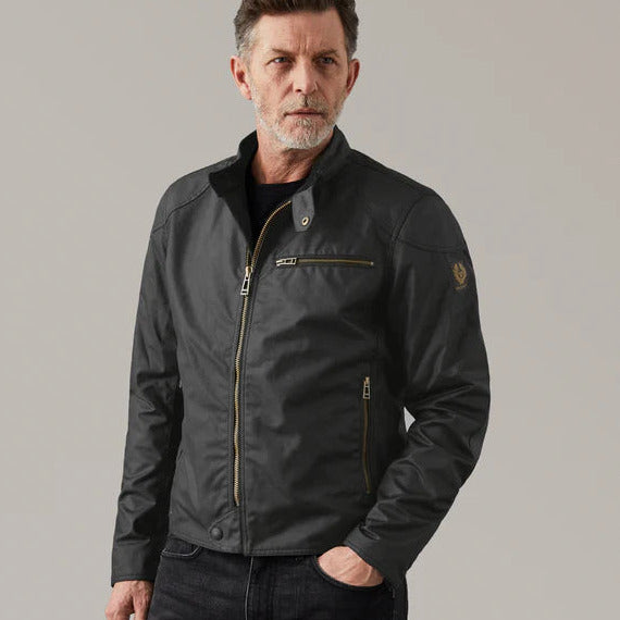 Belstaff Ariel Waxed Cotton Jacket Black - FREE UK Shipping, FREE 365 Day Returns | Moto Central