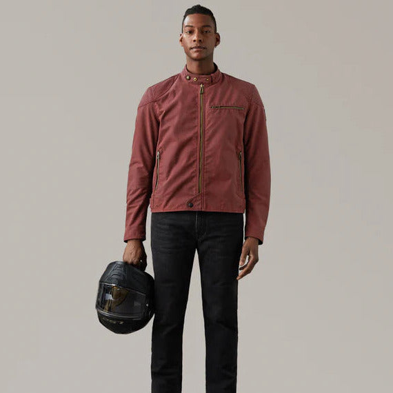 Belstaff Ariel Waxed Cotton Jacket Racing Red