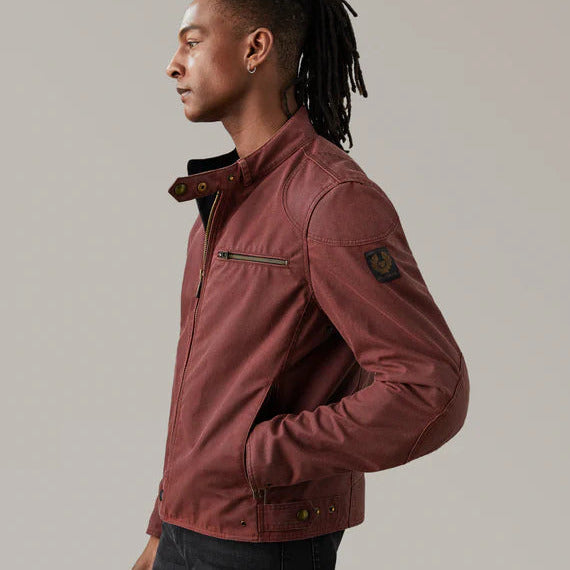 Belstaff Ariel Waxed Cotton Jacket Racing Red