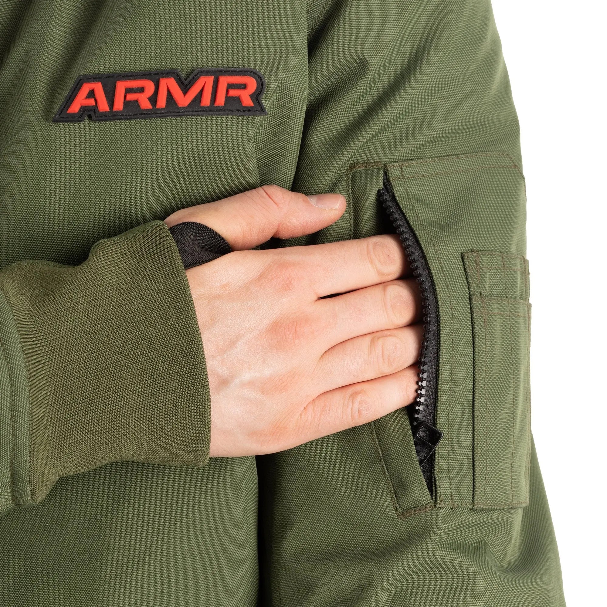 ARMR Bomber 2.0 Textile Jacket Khaki  - FREE UK Shipping, FREE 365 Day Returns | Moto Central