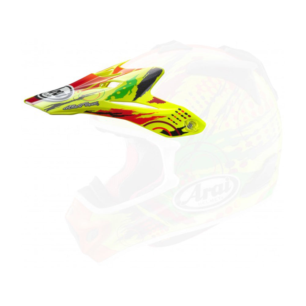 Arai MX-V Helmet Peak Crazy Yellow