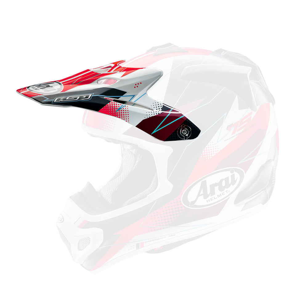 Arai MX-V Helmet Peak Resolute Red