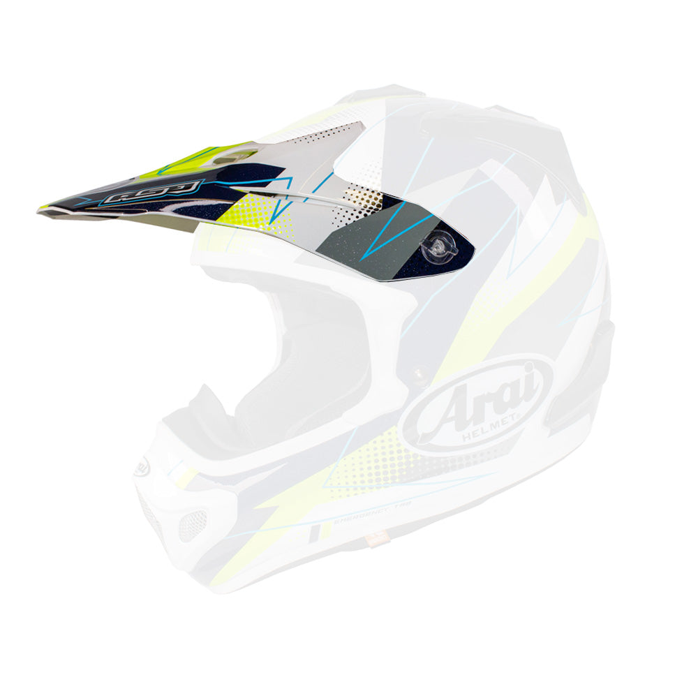 Arai MX-V Helmet Peak Resolute Fluo Yellow