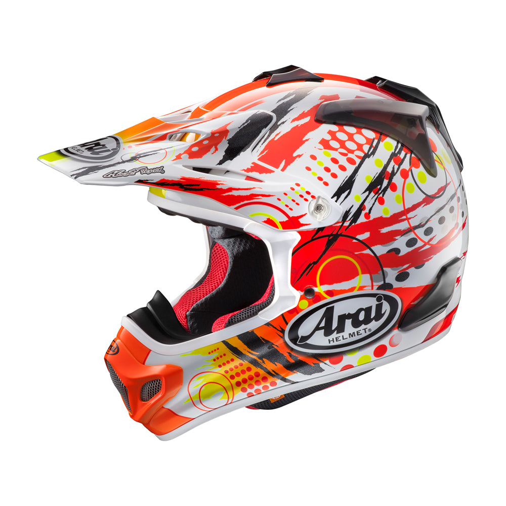 Arai MX-V Scratch Motocross Helmet Orange