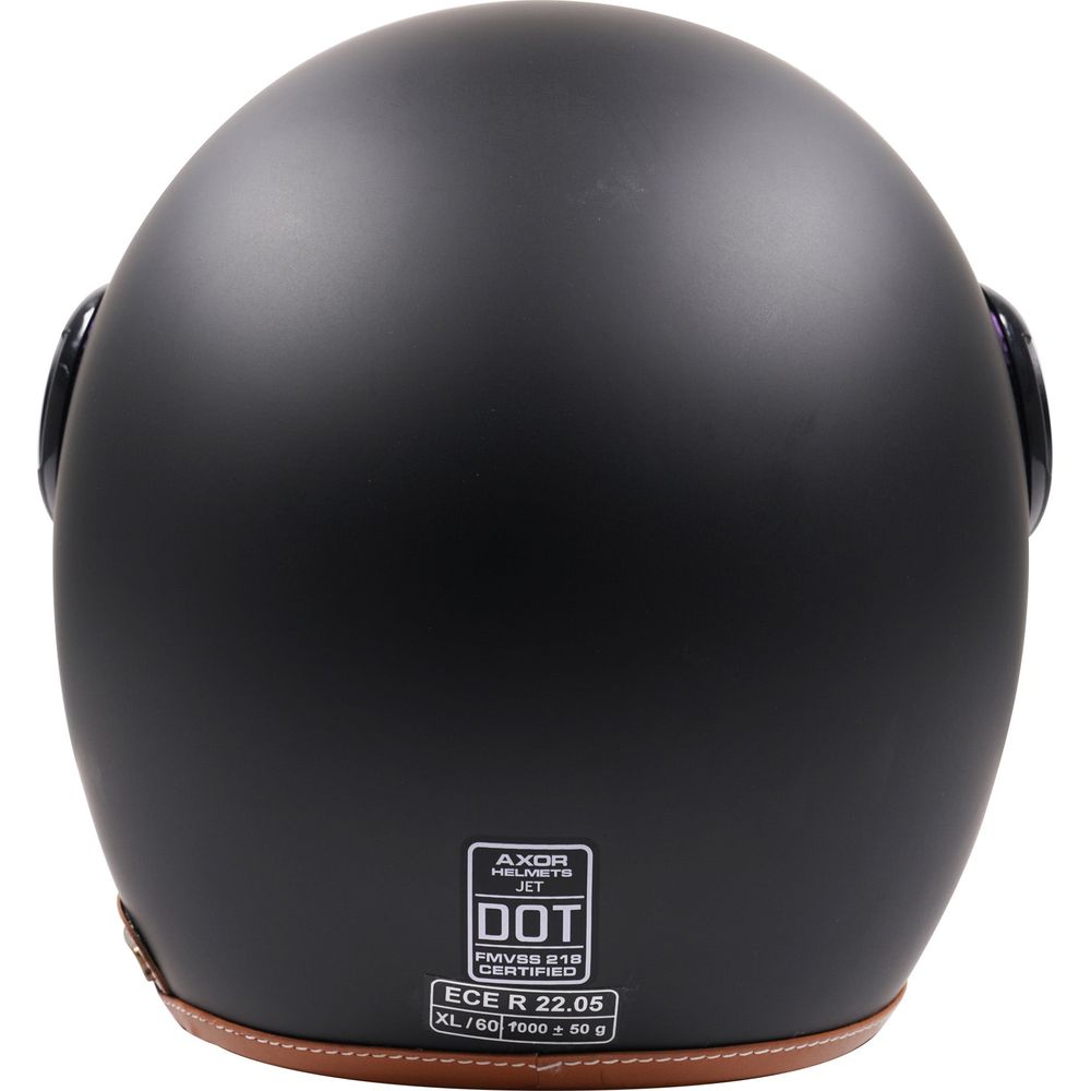 Axor Jet Open Face Helmet Matt Black / Brown  - FREE UK Delivery - Moto Central